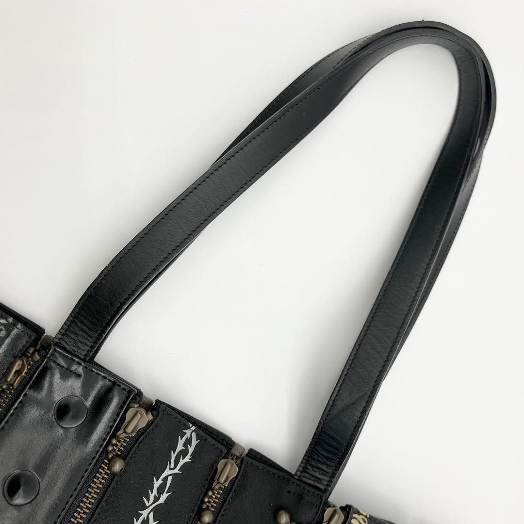 Jean Paul Gaultier JEAN PAUL GAULTIER Ruban Zip Tote Bag with Dragon Pattern Size ONE SIZE - 12 Thumbnail