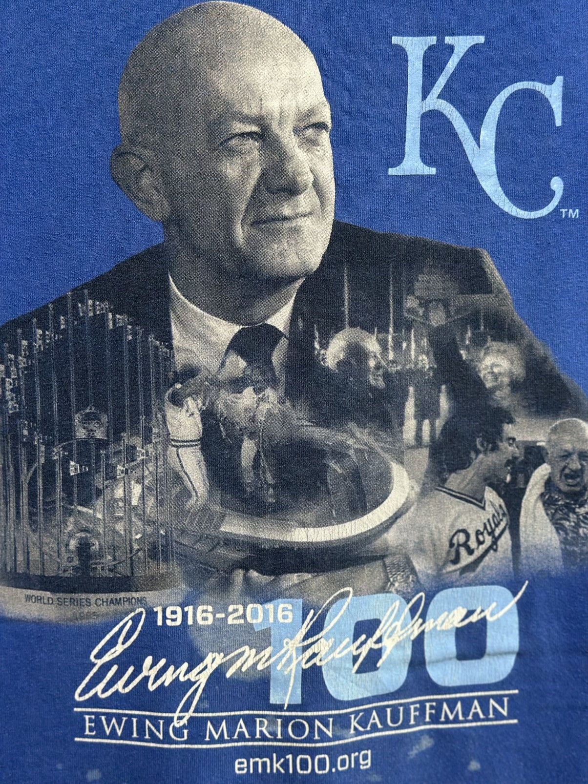 Gildan × MLB × Vintage Vintage Mlb Ewing Marion Kauffman Faded Tee Size US XL / EU 56 / 4 - 3 Thumbnail