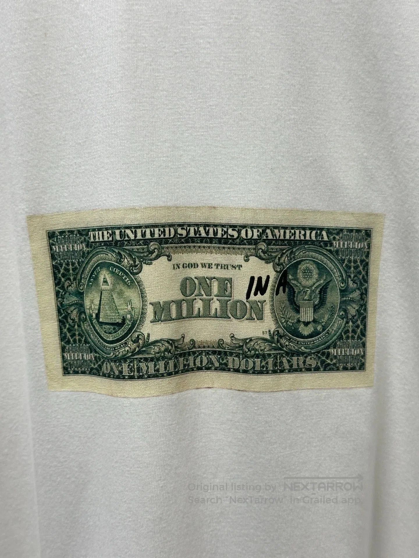 Vetements White Short Sleeve Shirt with Dollar Bill Print. Size US S / EU 44-46 / 1 - 3 Thumbnail