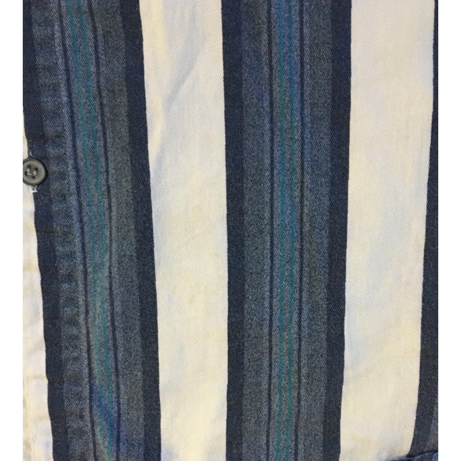 Gotcha VINTAGE 90s Striped Faded Button-Up Shirt Blue L Men Size US L / EU 52-54 / 3 - 5 Thumbnail