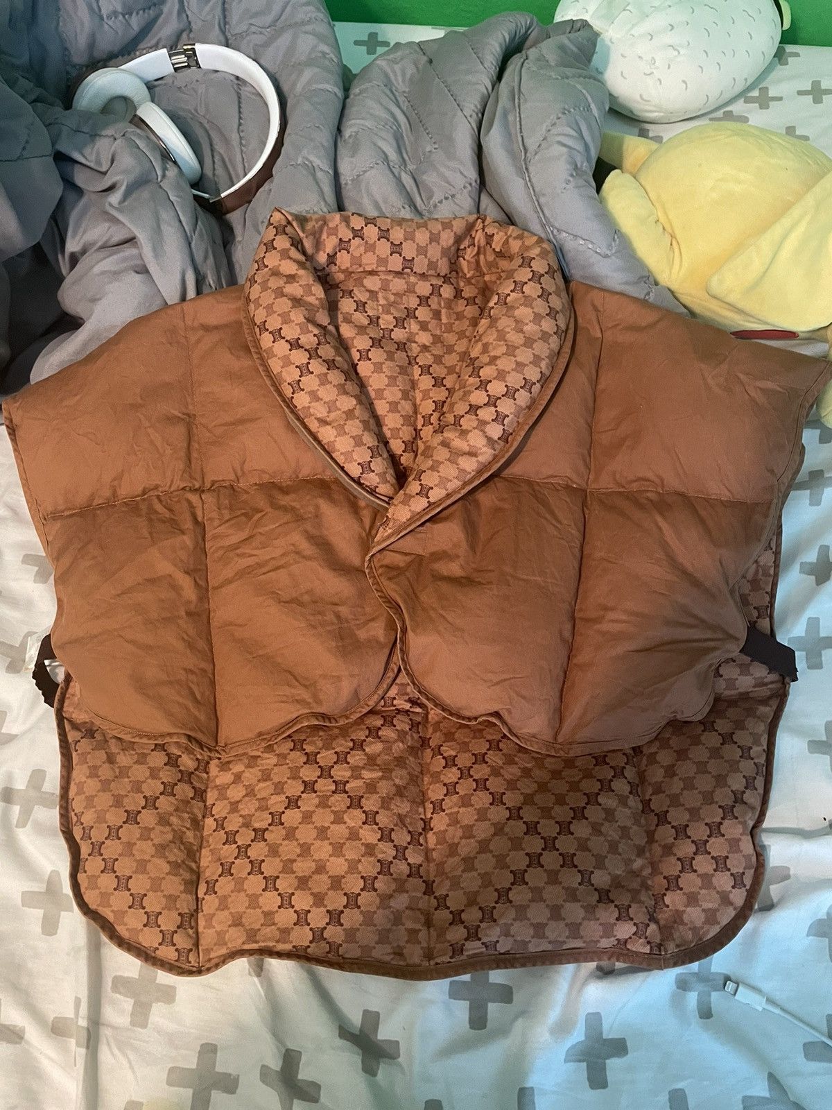 CELINE 25S UFFER VEST WITH KNIT COLLAR 0044