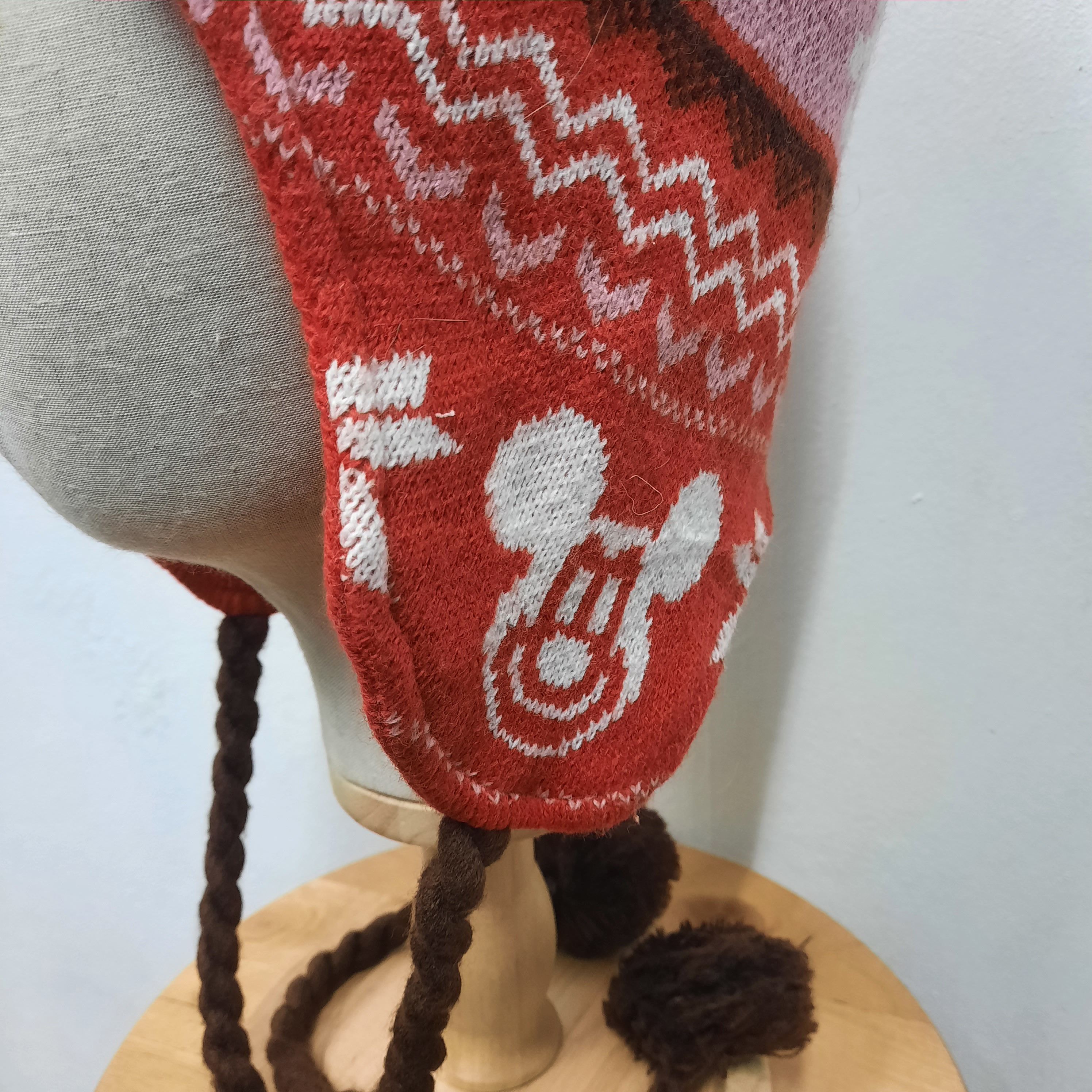 Japanese Brand 😽 Disney mickey mouse cartoon earflap beanie hat Size ONE SIZE - 3 Thumbnail