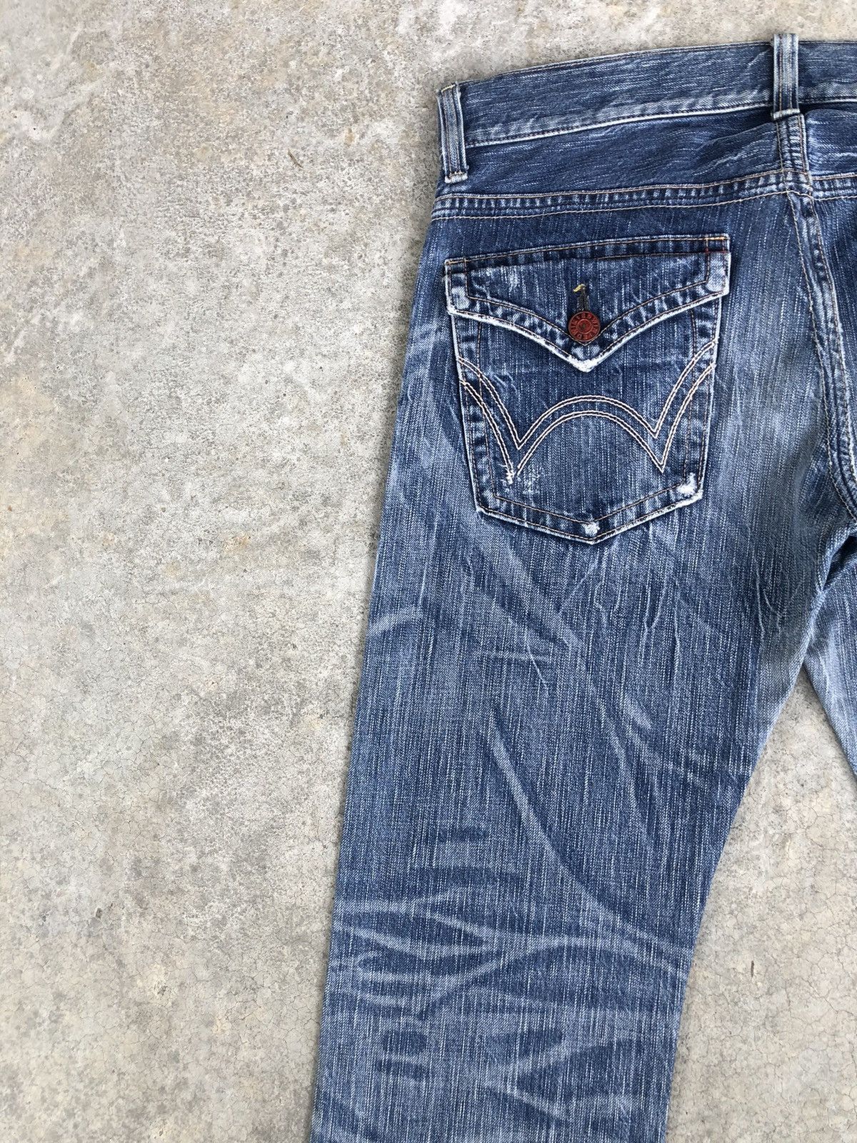 If Six Was Nine Japanese Edwin 503 Flared Jeans Distressed Jeans Size US 34 / EU 50 - 9 Thumbnail