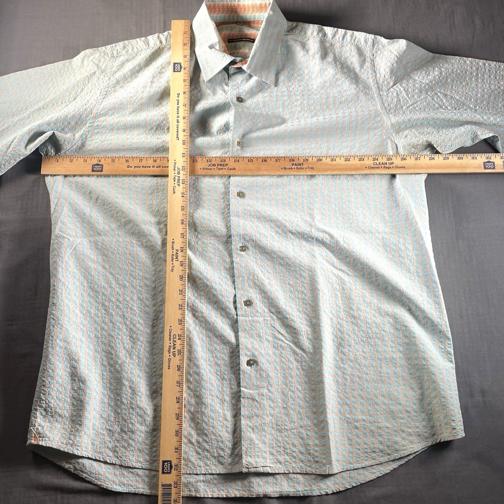 Luchiano Visconti Luchiano Visconti Button-Up Shirt Blue 2XL Long Sleeve Cotton Geometric Woven Regular Men XS? Size US XXL / EU 58 / 5 - 5 Thumbnail