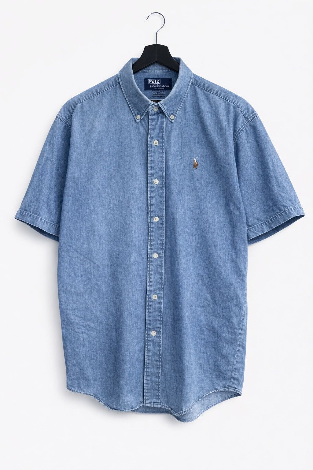 Polo Ralph Lauren Polo by Ralph Lauren Denim Short Sleeve Shirt | Classic Blue Size US L / EU 52-54 / 3 - 1 Thumbnail