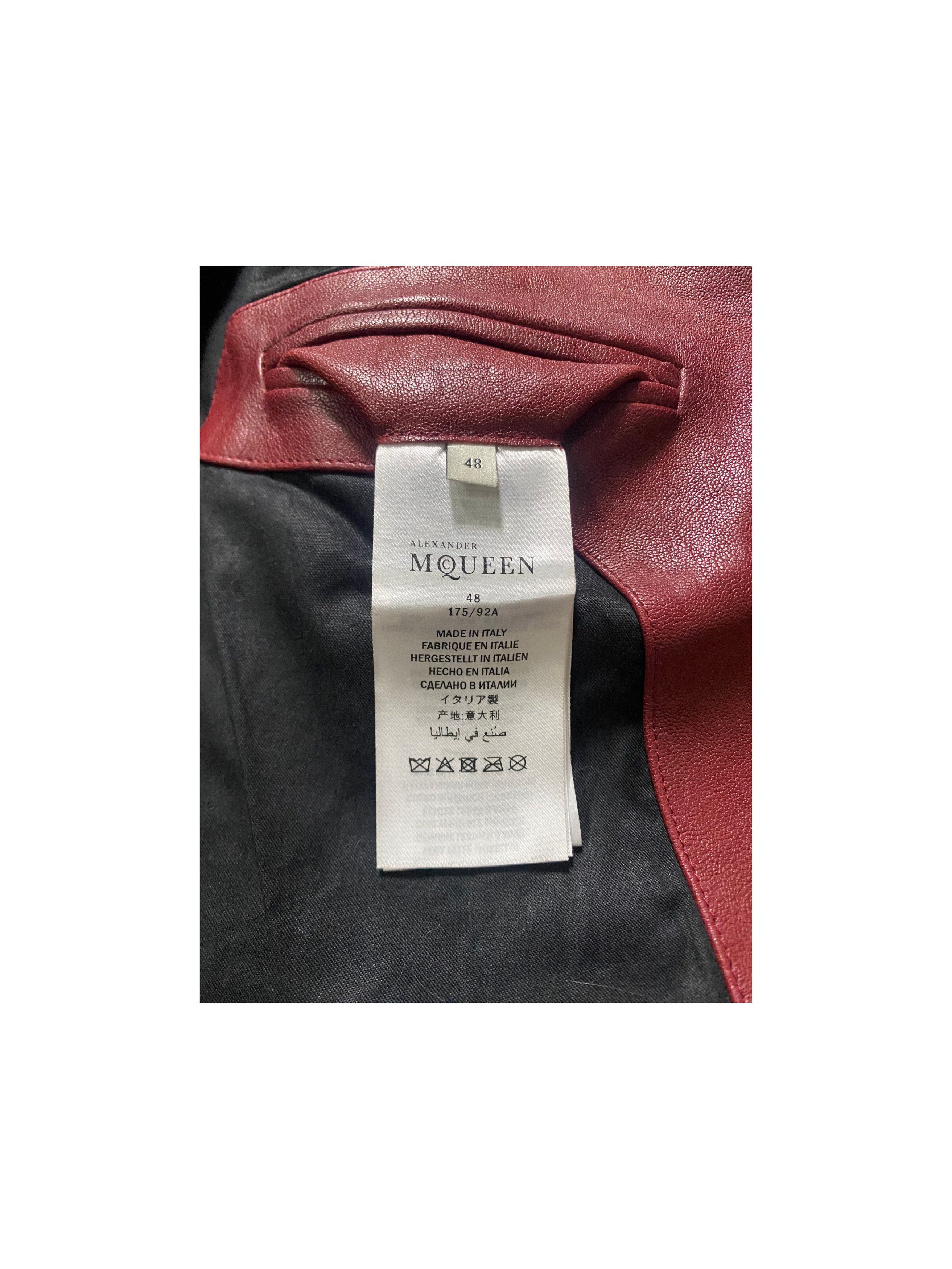Alexander McQueen Alexander Mcqueen Leather Jacket Size US L / EU 52-54 / 3 - 5 Thumbnail
