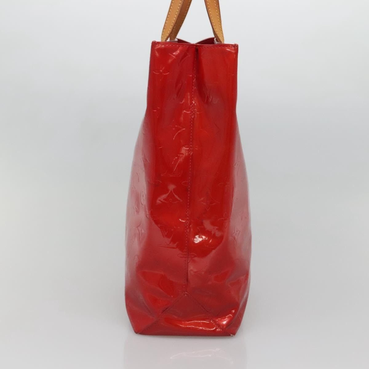Louis Vuitton LOUIS VUITTON Monogram Vernis Reade MM Hand Bag Red Rouge Size ONE SIZE - 3 Thumbnail