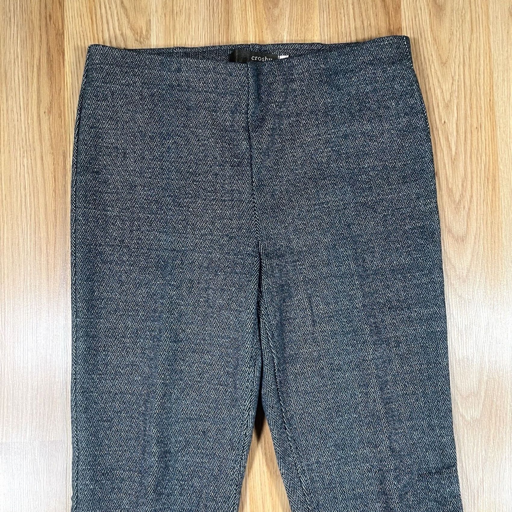 Vintage Crosby Pants Womens 4 Gray High Rise Stretch Flat Front Chino Dress Slacks *Regular* Pants Size 27" / US 4 / IT 40 - 2 Thumbnail
