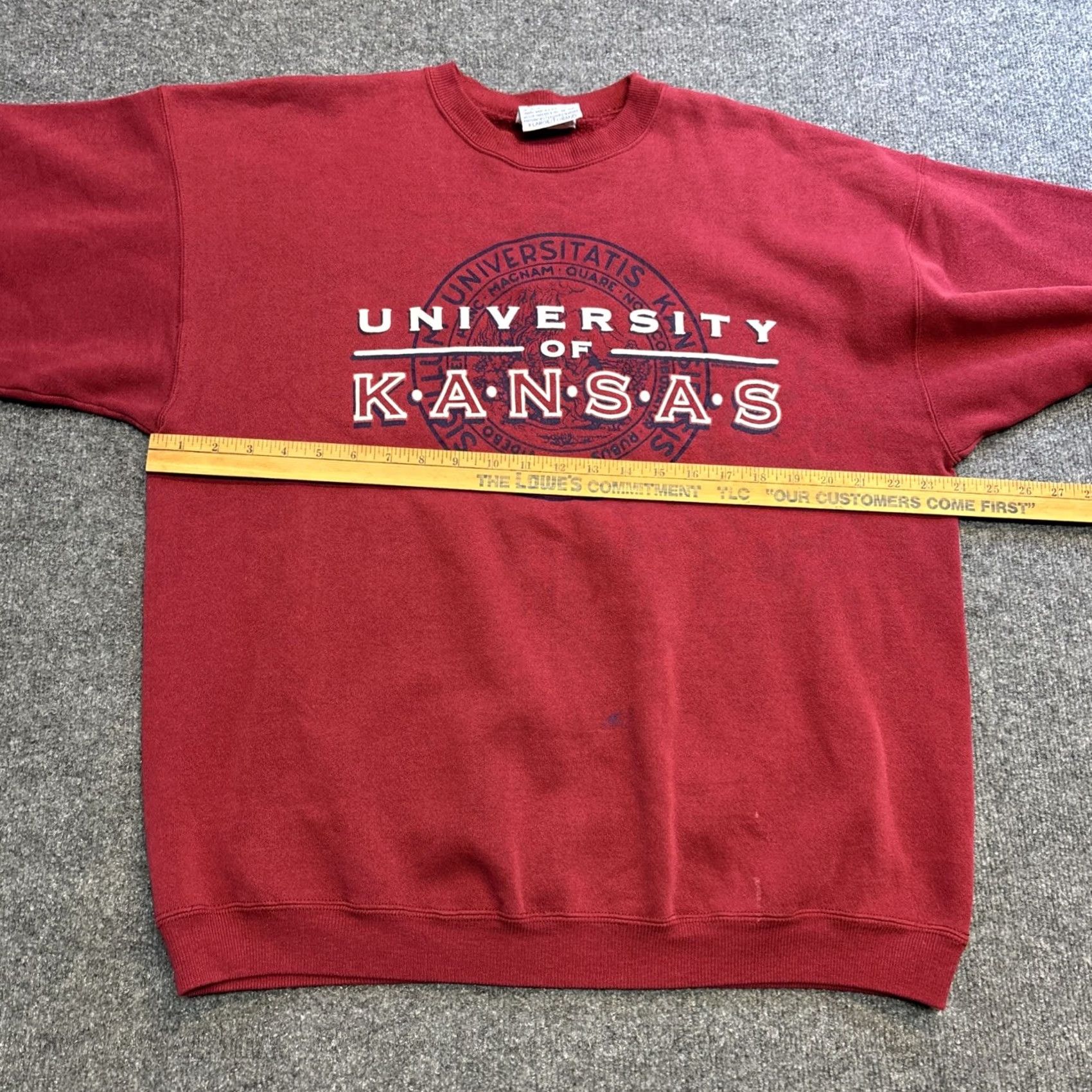 Hanes VINTAGE Hanes Heavyweight U Kansas Longsleeve Crewneck Sweater Men’s XL Red Mens Sweatshirt Size US XL / EU 56 / 4 - 5 Thumbnail