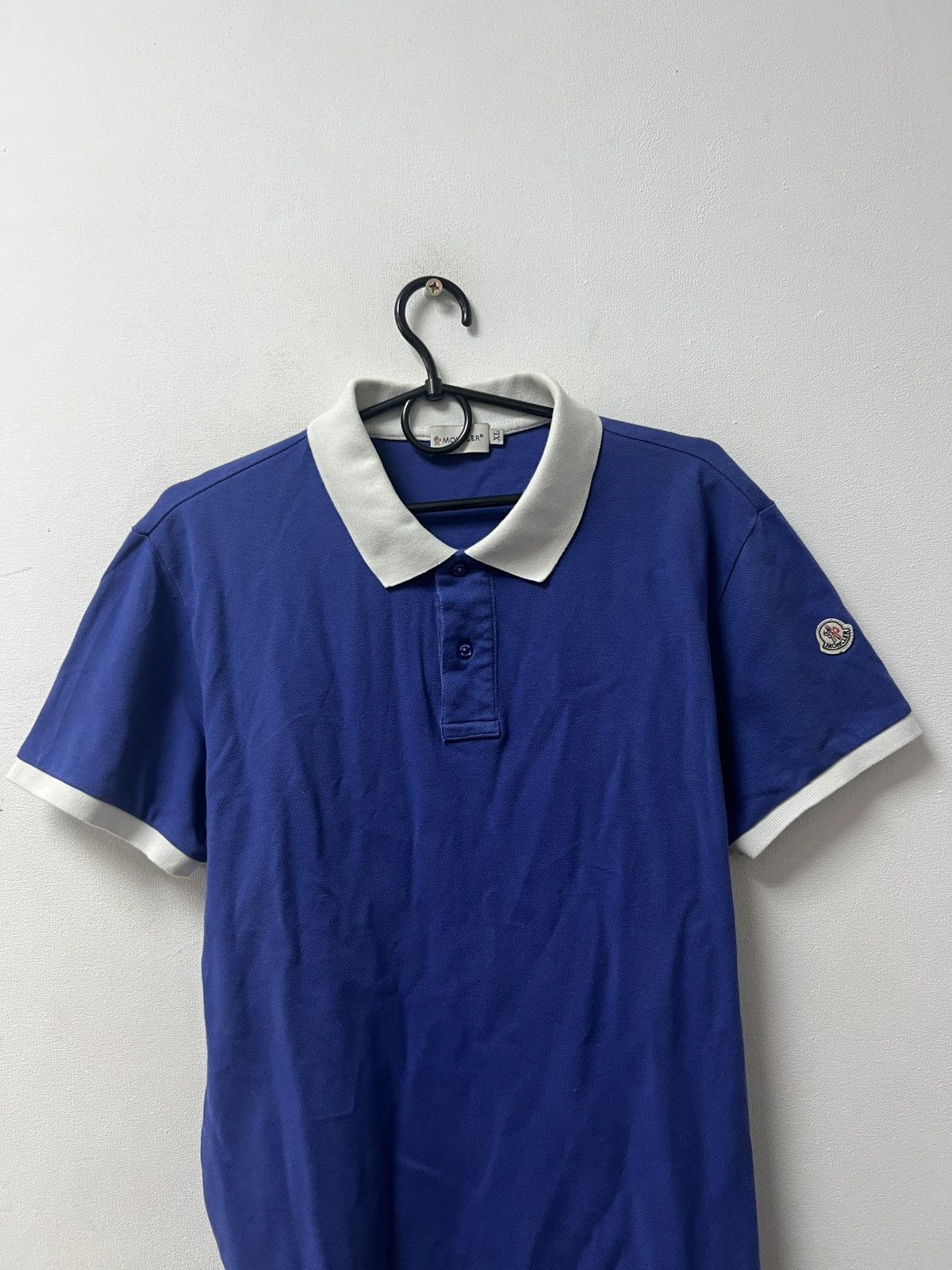 Moncler Moncler Polo T-Shirt Blue Y2K Mens Size US XL / EU 56 / 4 - 2 Thumbnail