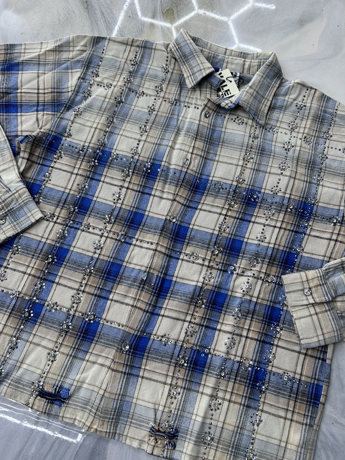 Vale Vale Skyfall Crystal Flannel White Blue Size L Size US L / EU 52-54 / 3 - 5 Thumbnail