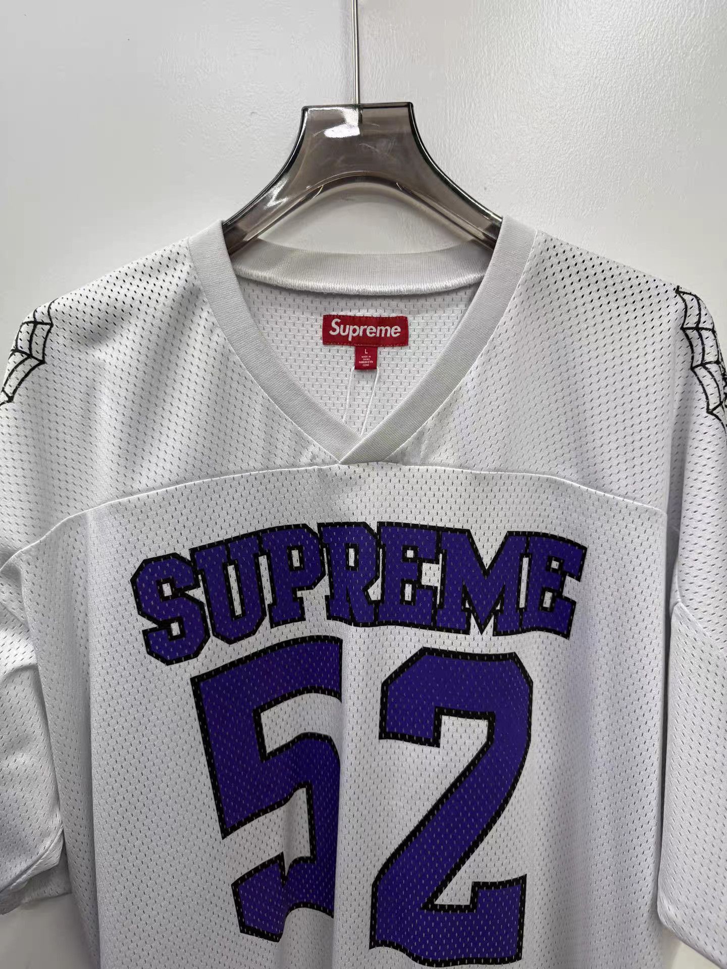 Supreme Supreme White Spider Web Jersey Short Sleeve Tee K15 Size US L / EU 52-54 / 3 - 2 Thumbnail