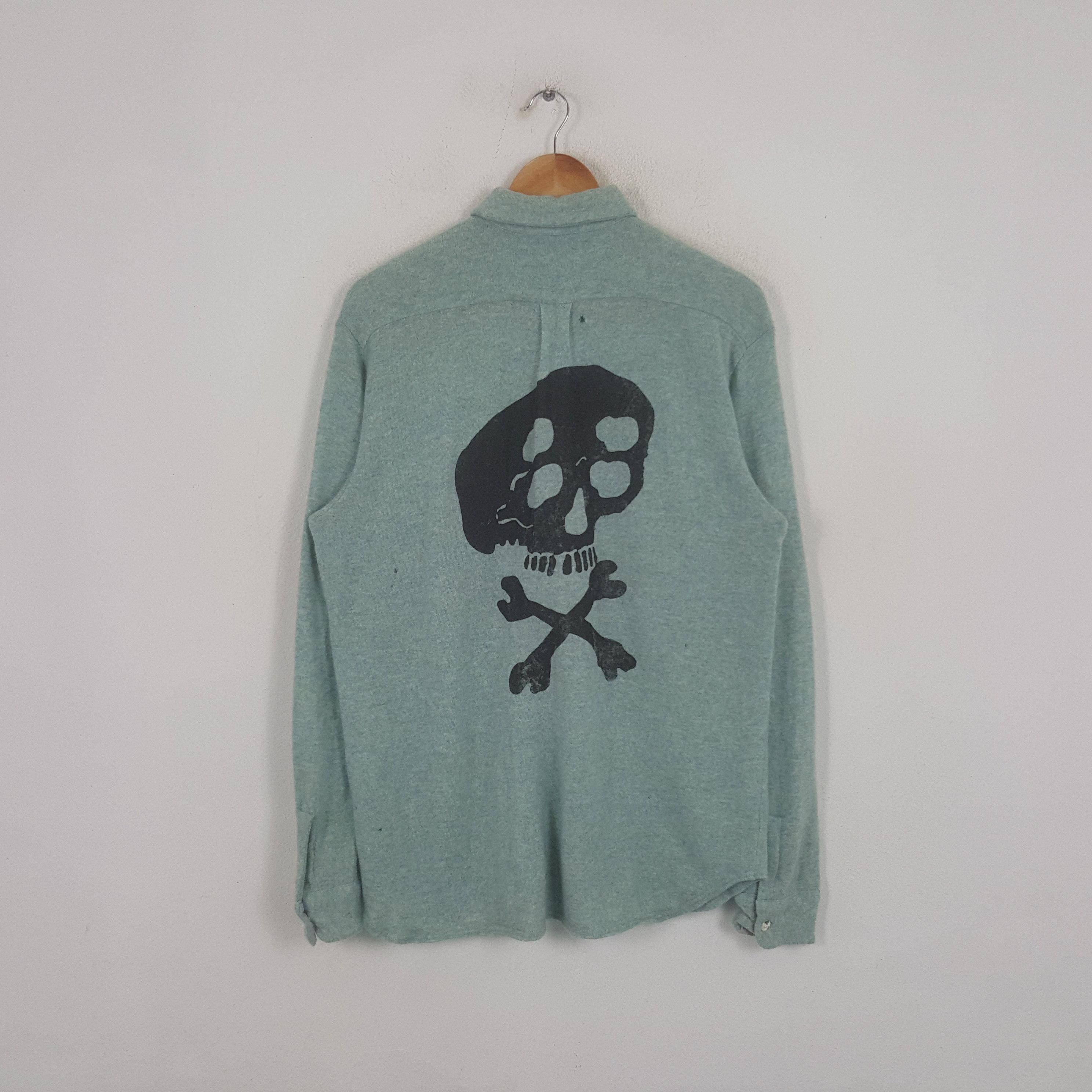 Japanese Brand × Kapital × Vintage Vintage Kapital Japanese Brand Skull Custom Shirt Button Up Size US L / EU 52-54 / 3 - 1 Thumbnail