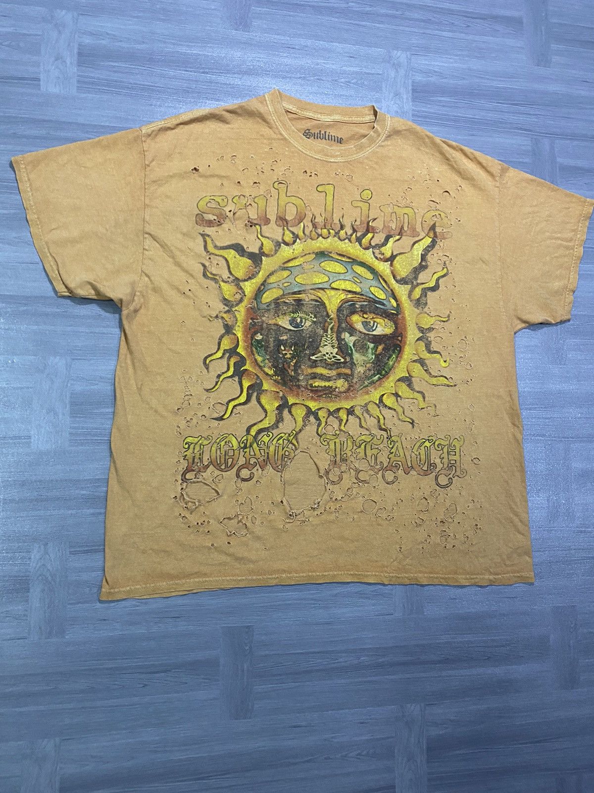 Sublime Sublime Long Beach Oversize Distressed Ska Rock Band Tee O/S Size US M / EU 48-50 / 2 - 3 Thumbnail