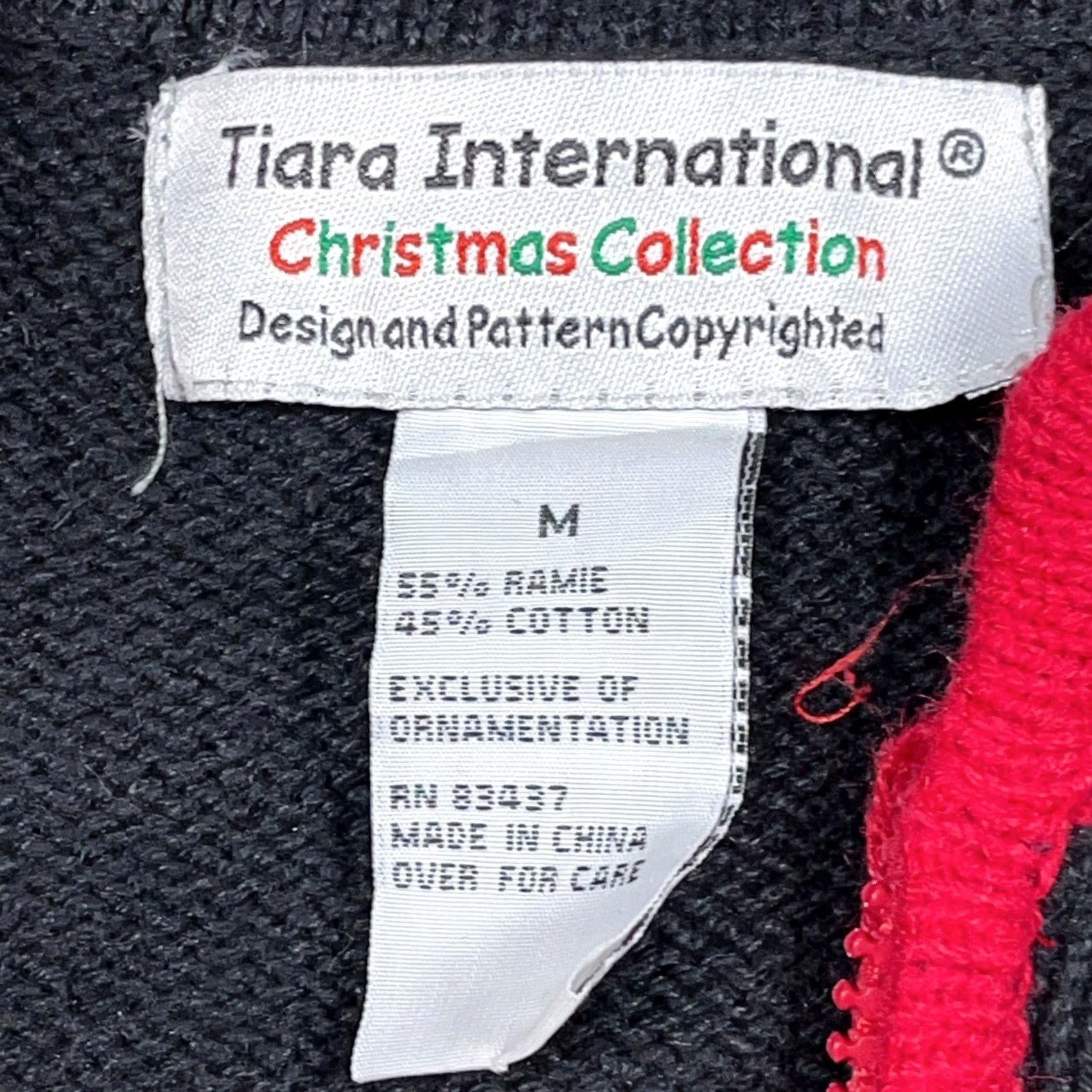Vintage VINTAGE Christmas Cardigan Sweater Women M Full Zip Black 90s Ugly Retro Classic Holiday Christmas Cardigan Sweater Womens Size M Size M / US 6-8 / IT 42-44 - 2 Thumbnail