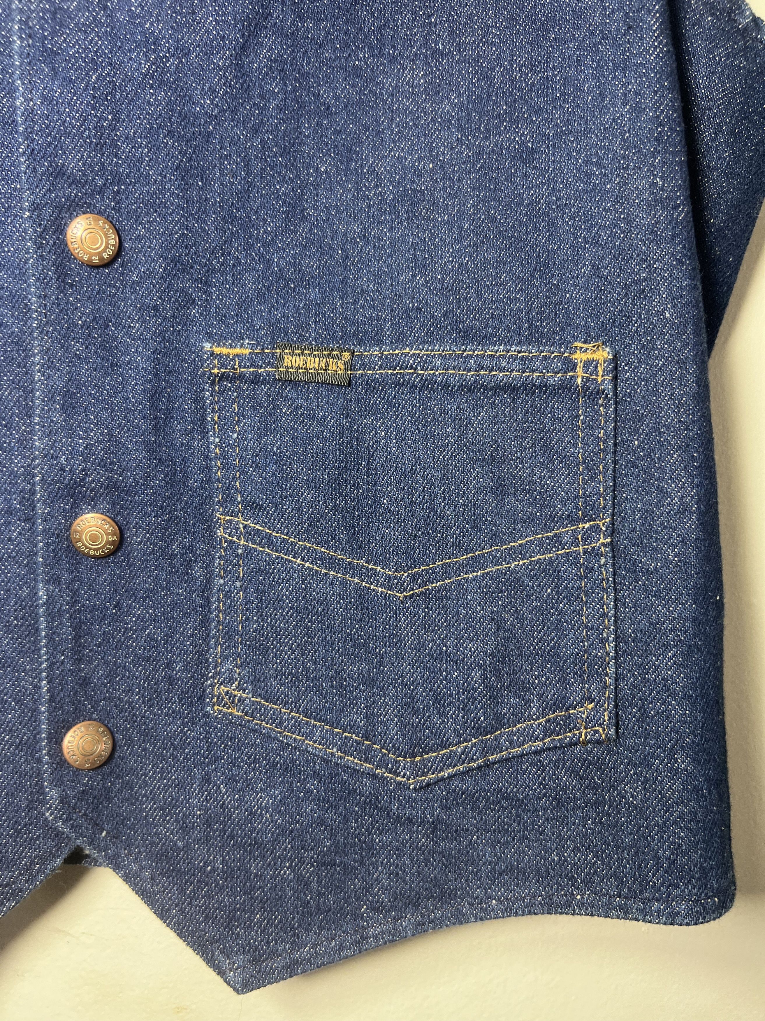 Sears Vintage 70's Sears Western Wear Denim Vest w. Navajo Design Size US M / EU 48-50 / 2 - 3 Thumbnail