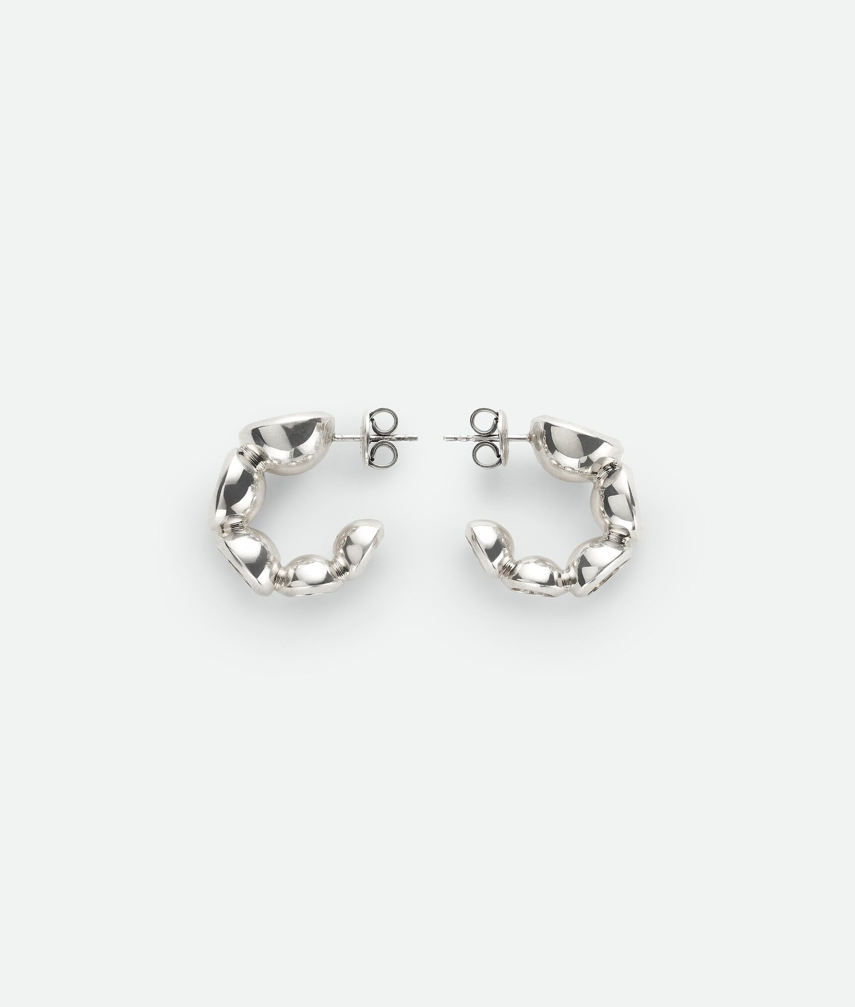 Bottega Veneta o1n1vont0425 Size: OS / Concave Hoop Earrings in Silver Size ONE SIZE - 1 Thumbnail