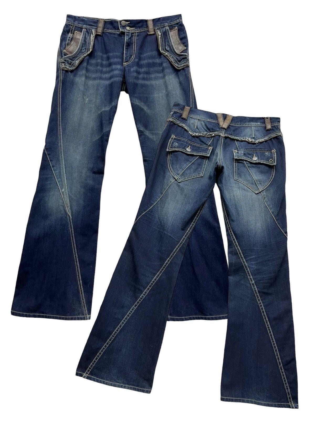 Michel Klein FYE🔥Vintage MICHEL KLEIN HOMME Designer Twisted Leg FLARE Size 30" / US 8 / IT 44 - 1 Thumbnail