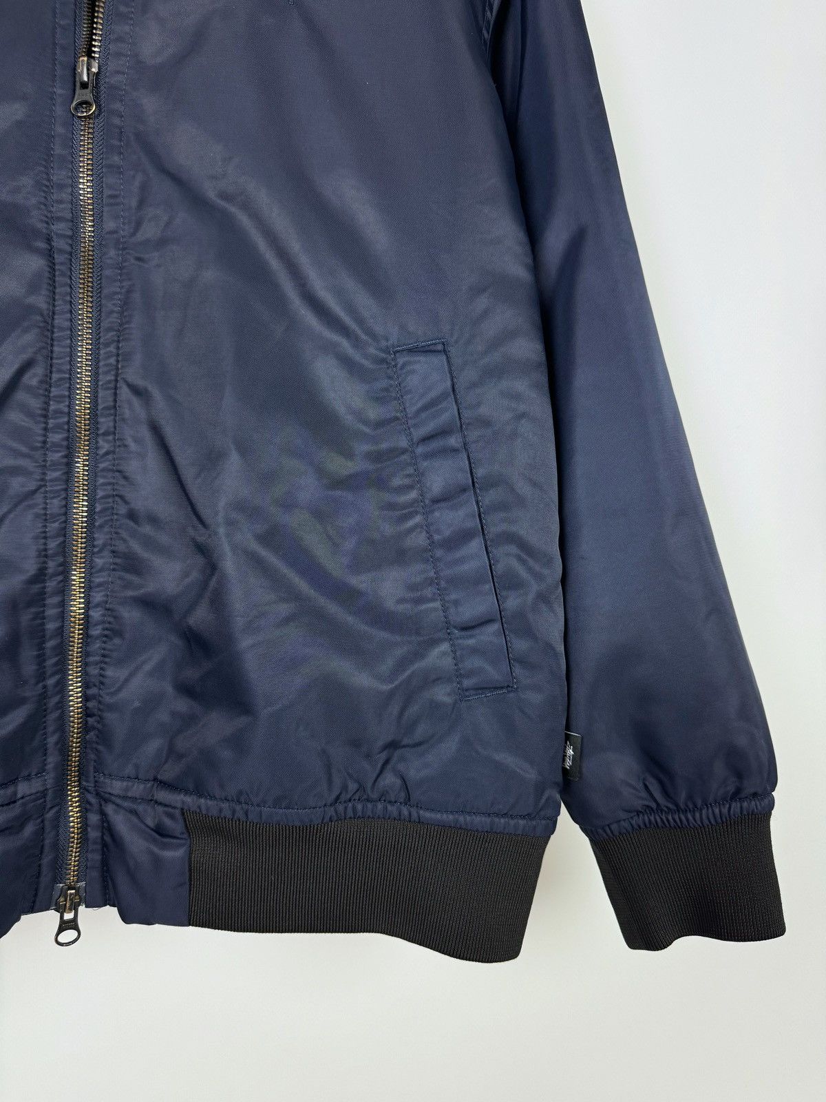 Stussy Stussy Embroidery Logo Basic Navy Bomber Jacket Size US S / EU 44-46 / 1 - 8 Thumbnail