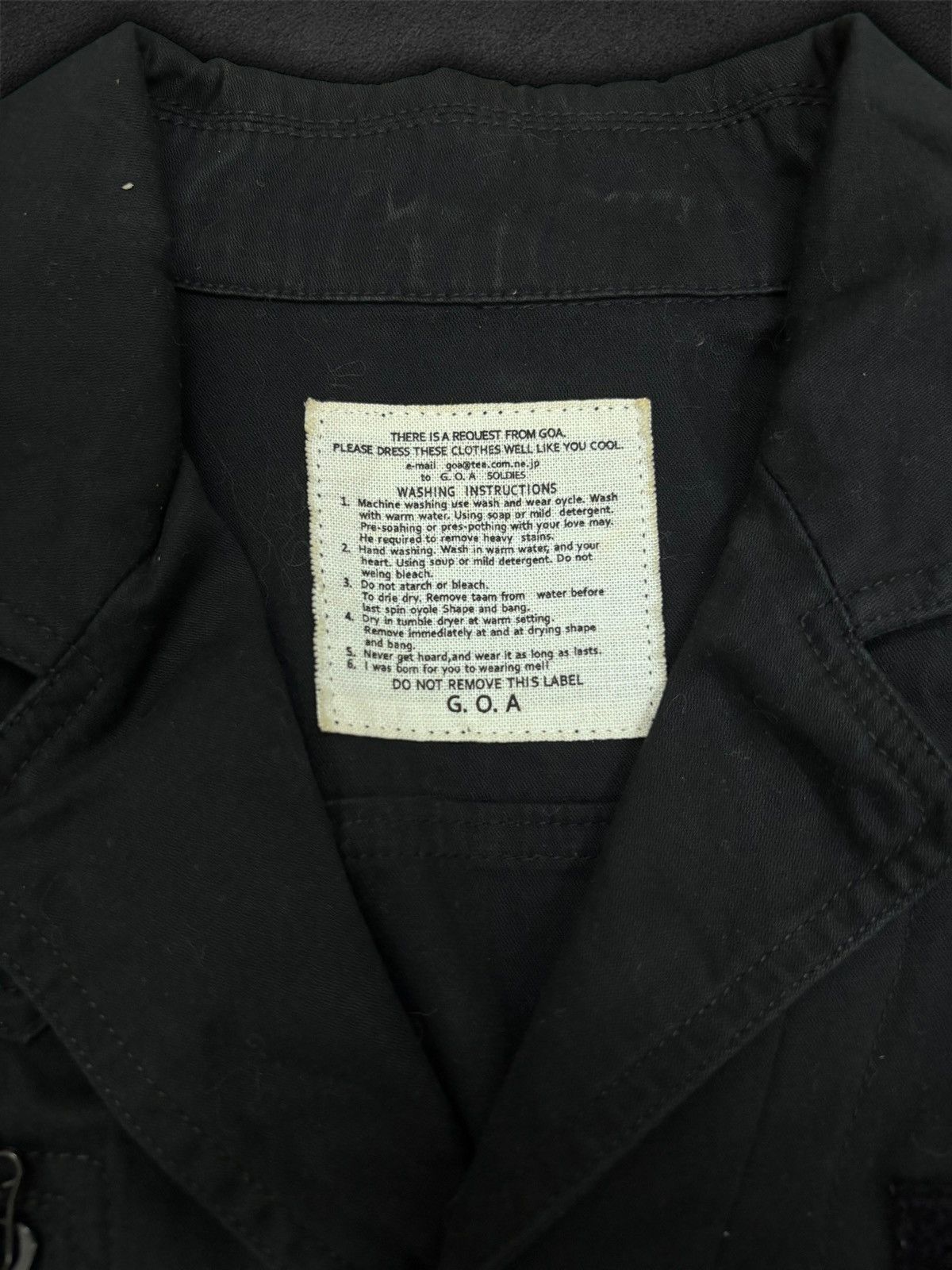 GOA 2000s G.O.A Tactical Black Army Jacket Size US S / EU 44-46 / 1 - 2 Thumbnail