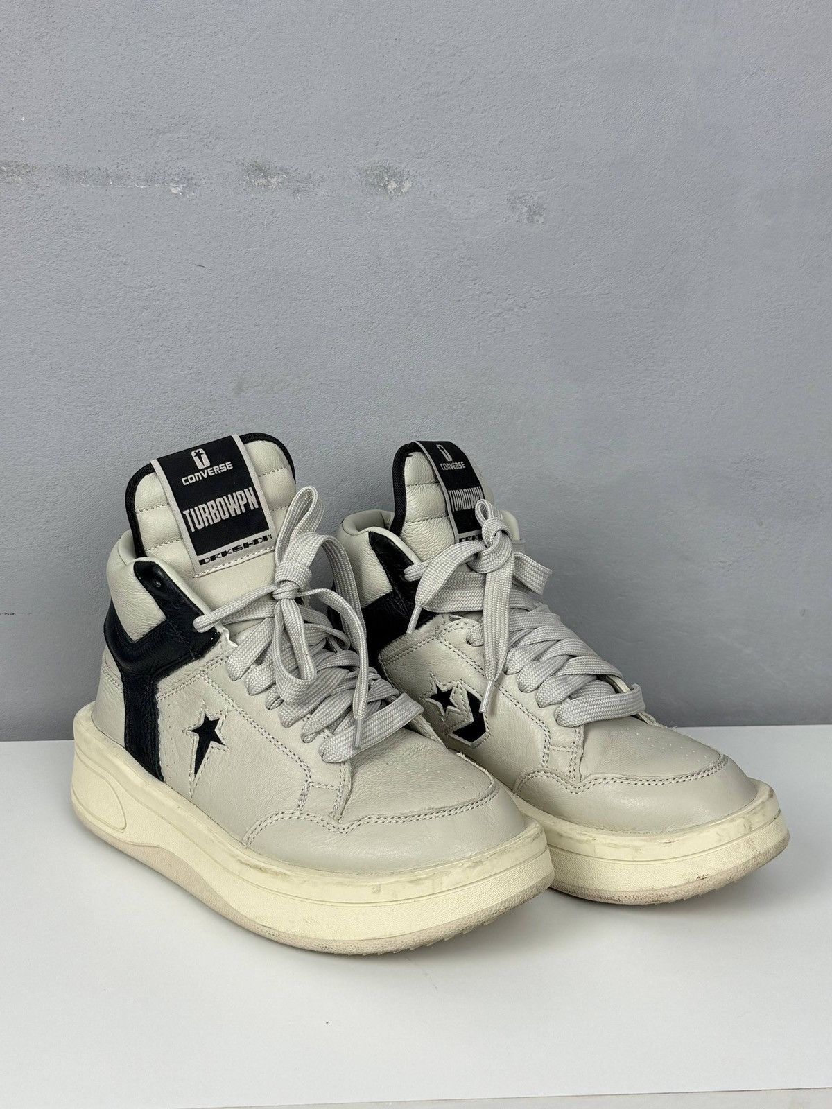 Converse × Rick Owens Drkshdw Rick Owens x Converse DRKSHDW TURBOWPN Mid Size US 7 / IT 37 - 2 Thumbnail