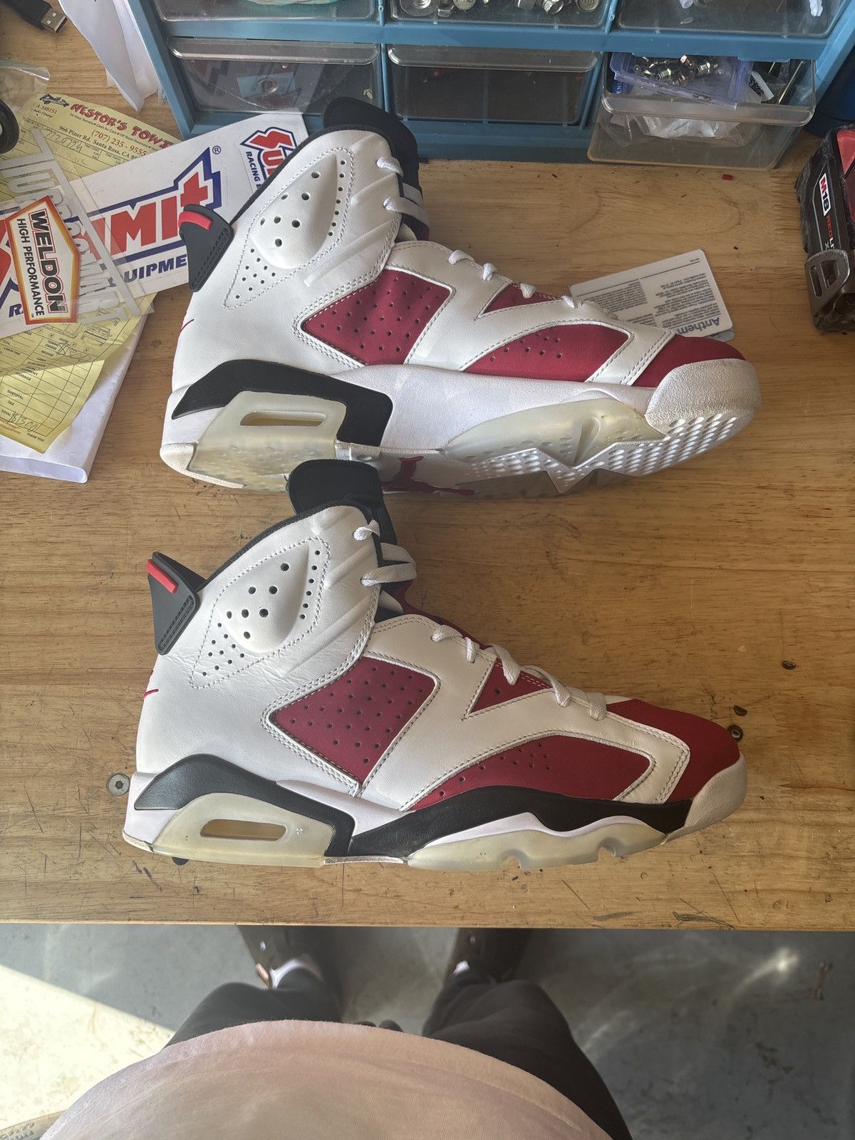 Jordan Brand × Nike Jordan 6 Carmine 2021 Size US 10 / EU 43 - 2 Thumbnail