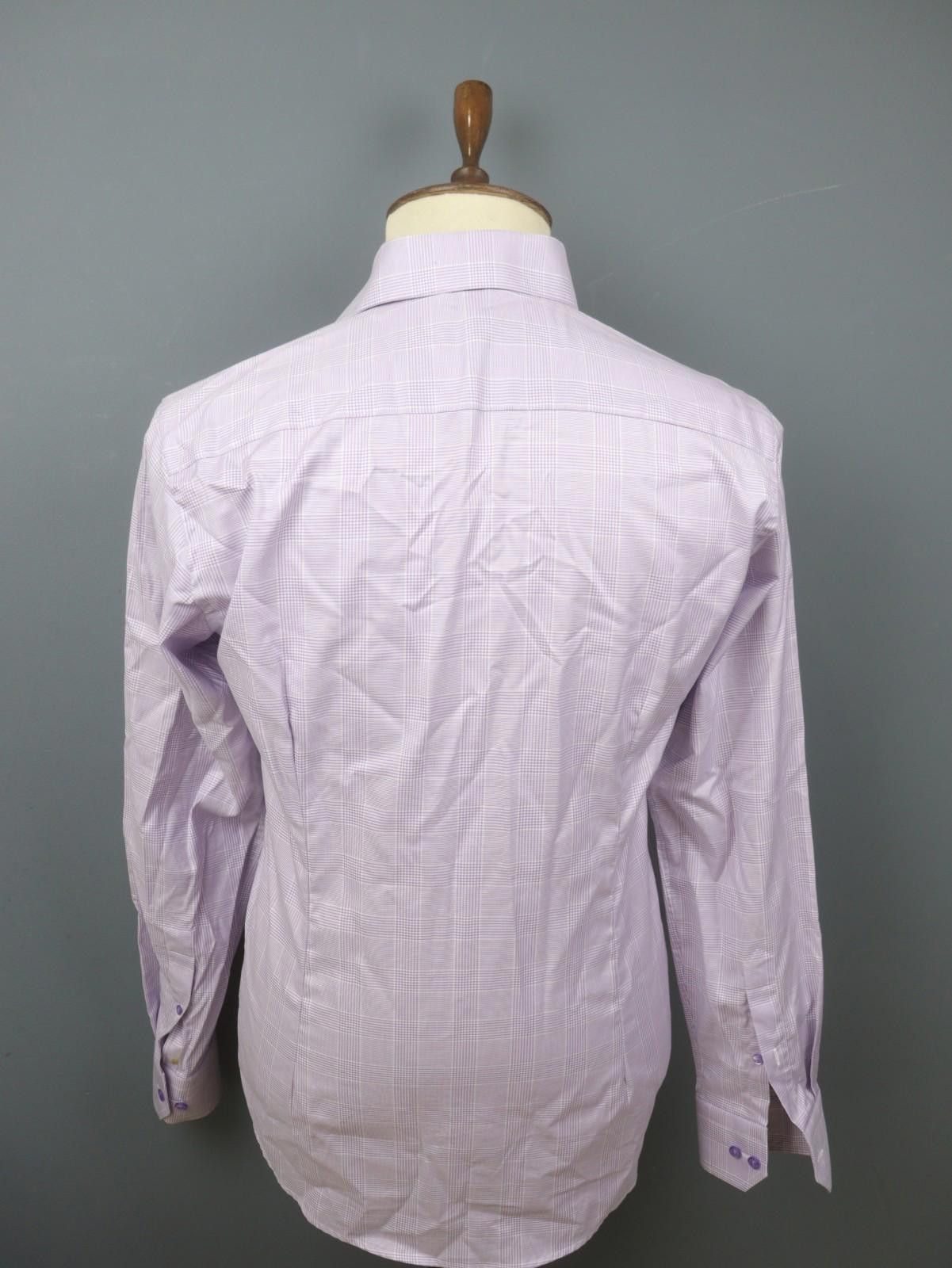 Eton Eton Pink Cotton Plaid Collared Dress Shirt Size 39 Size 38R - 7 Thumbnail