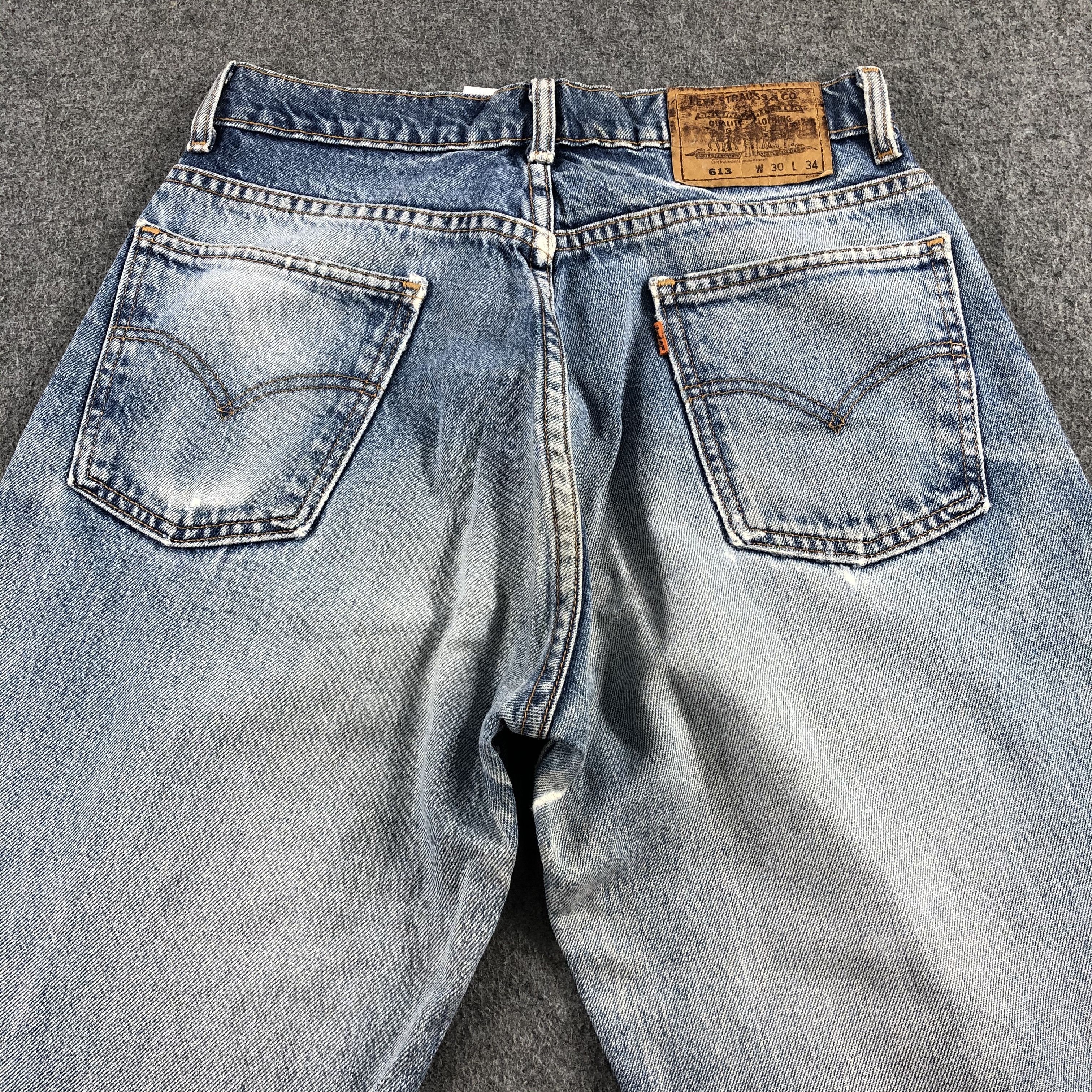 Levi's 90s Vintage Blue Wash Levis 613 Jeans-J1880 Size US 29 - 4 Thumbnail