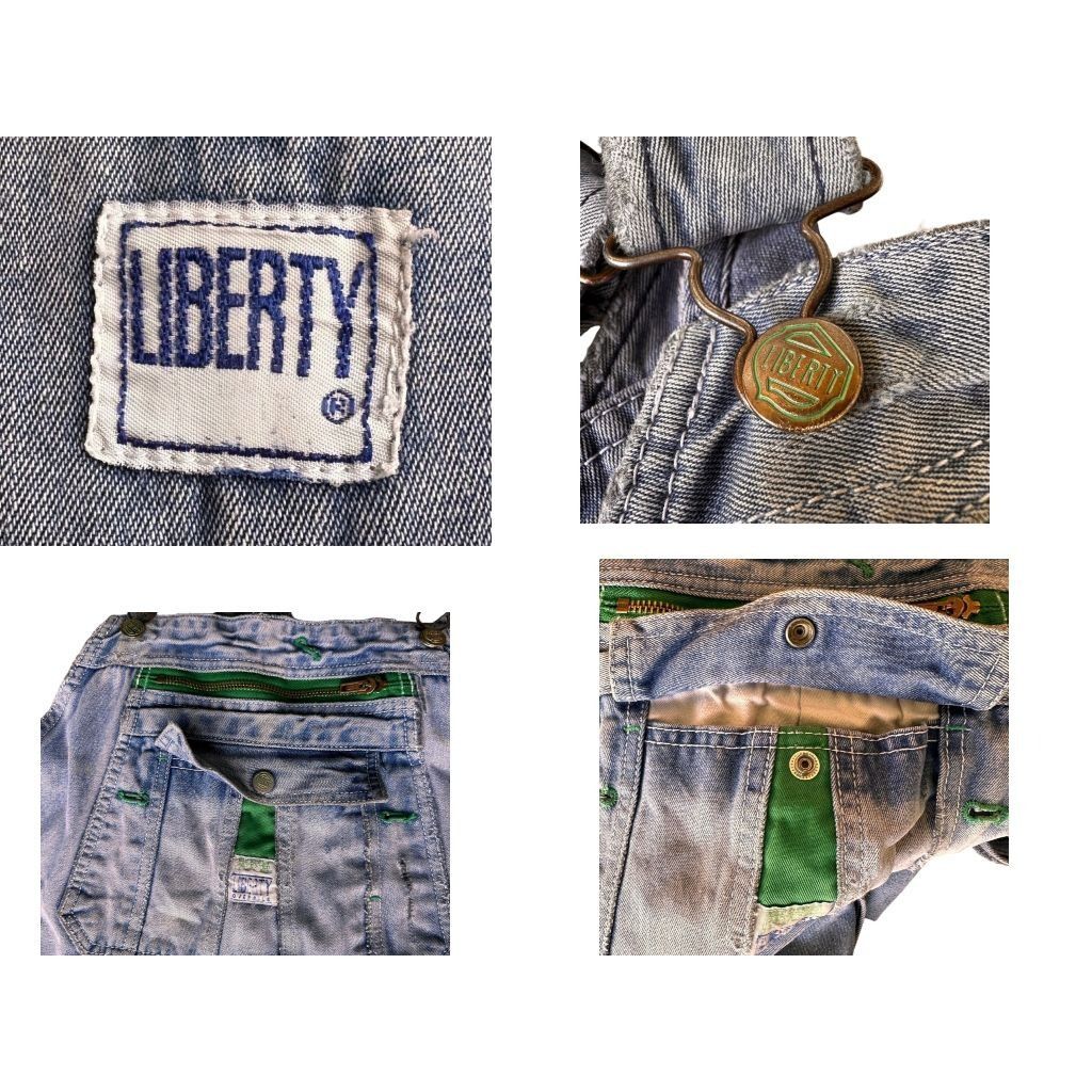 Liberty VTG Liberty Overalls Unisex 46 x 62 Cotton Blue Denim Bibs Size US 44 / EU 60 - 4 Thumbnail