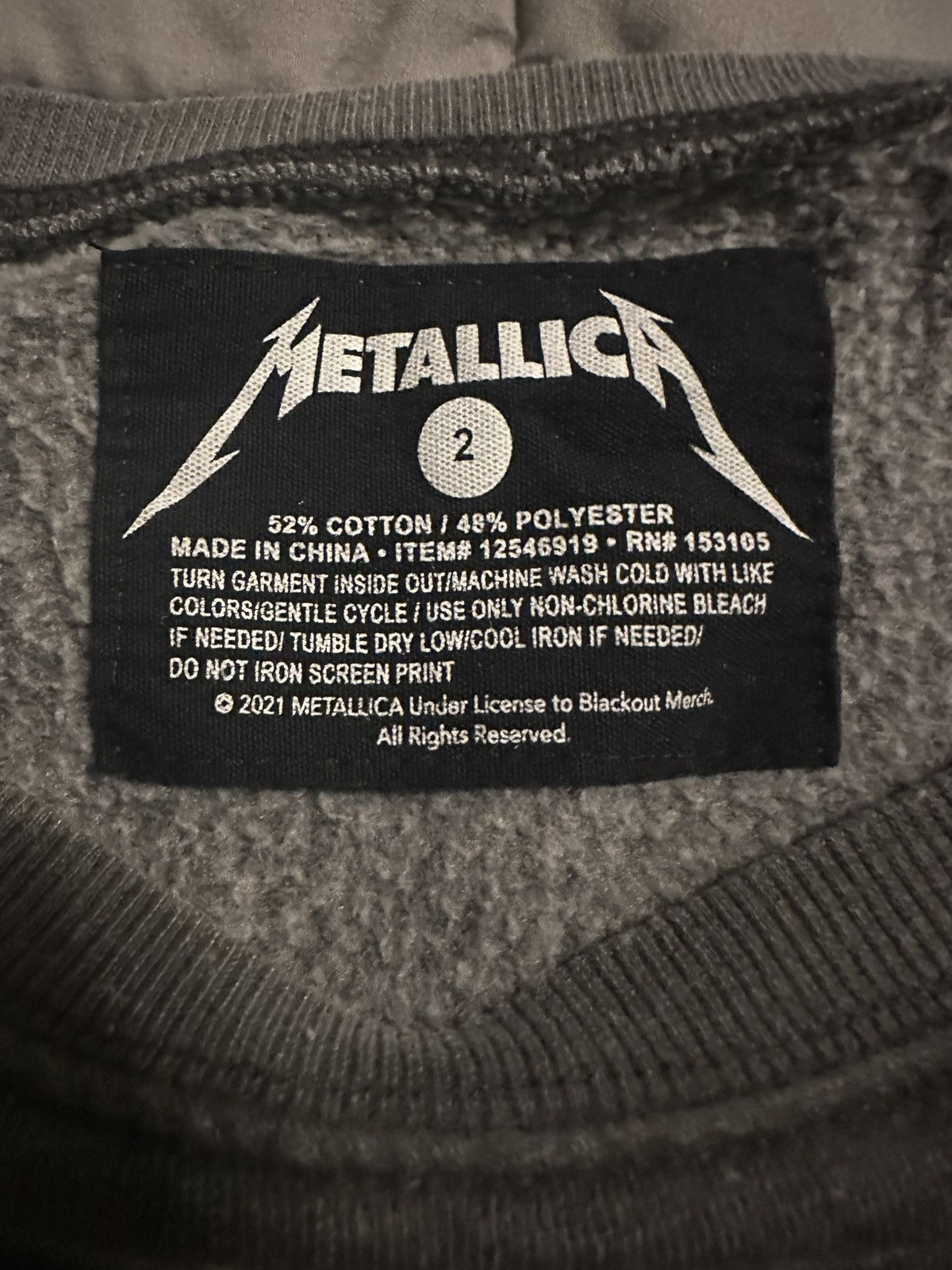 Band Tees × Metallica Metallica 2021 Long sleeve tee Size US L / EU 52-54 / 3 - 4 Thumbnail