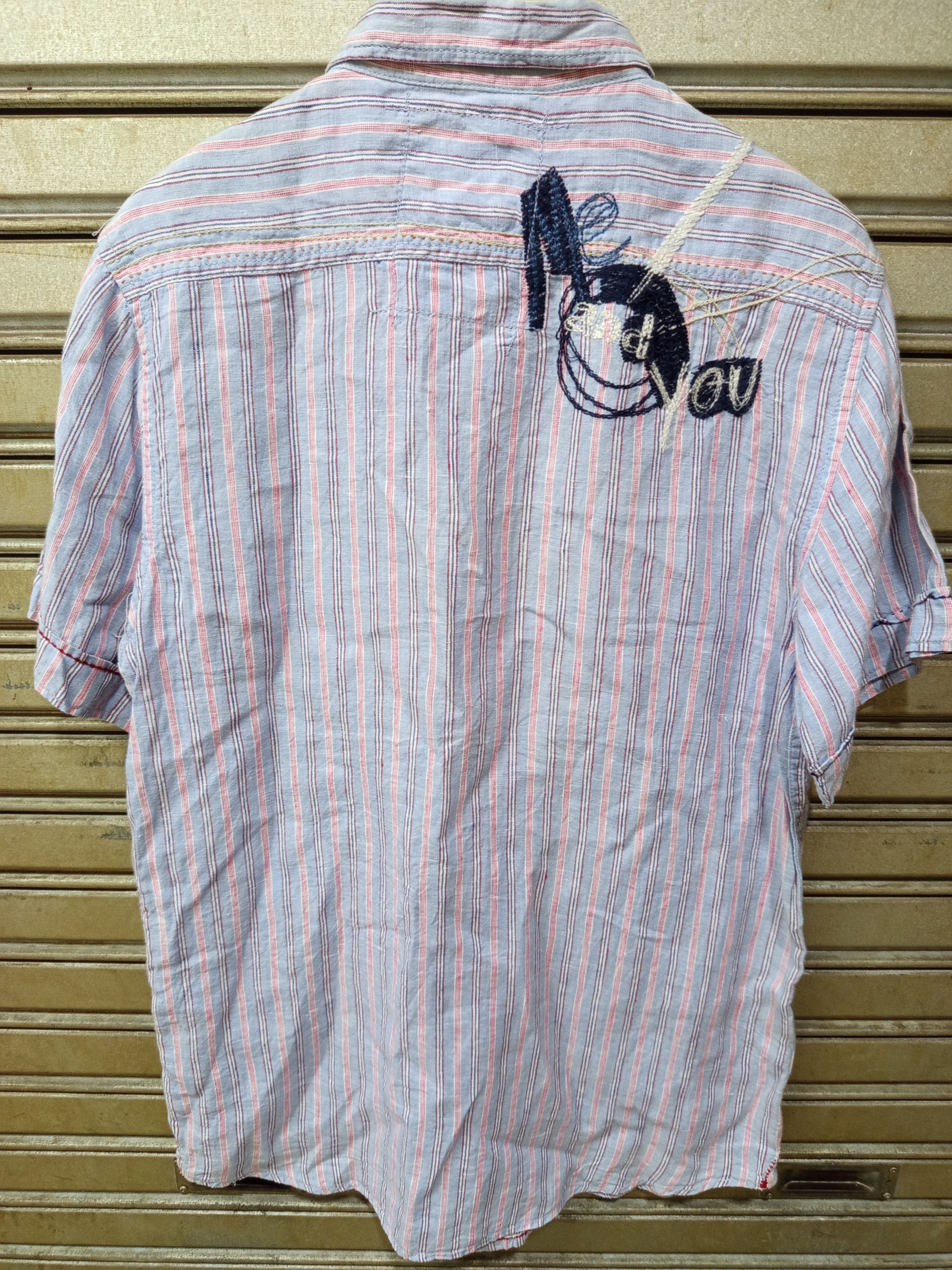 Desigual Desigual Striped Linen Shirt Size US M / EU 48-50 / 2 - 7 Thumbnail