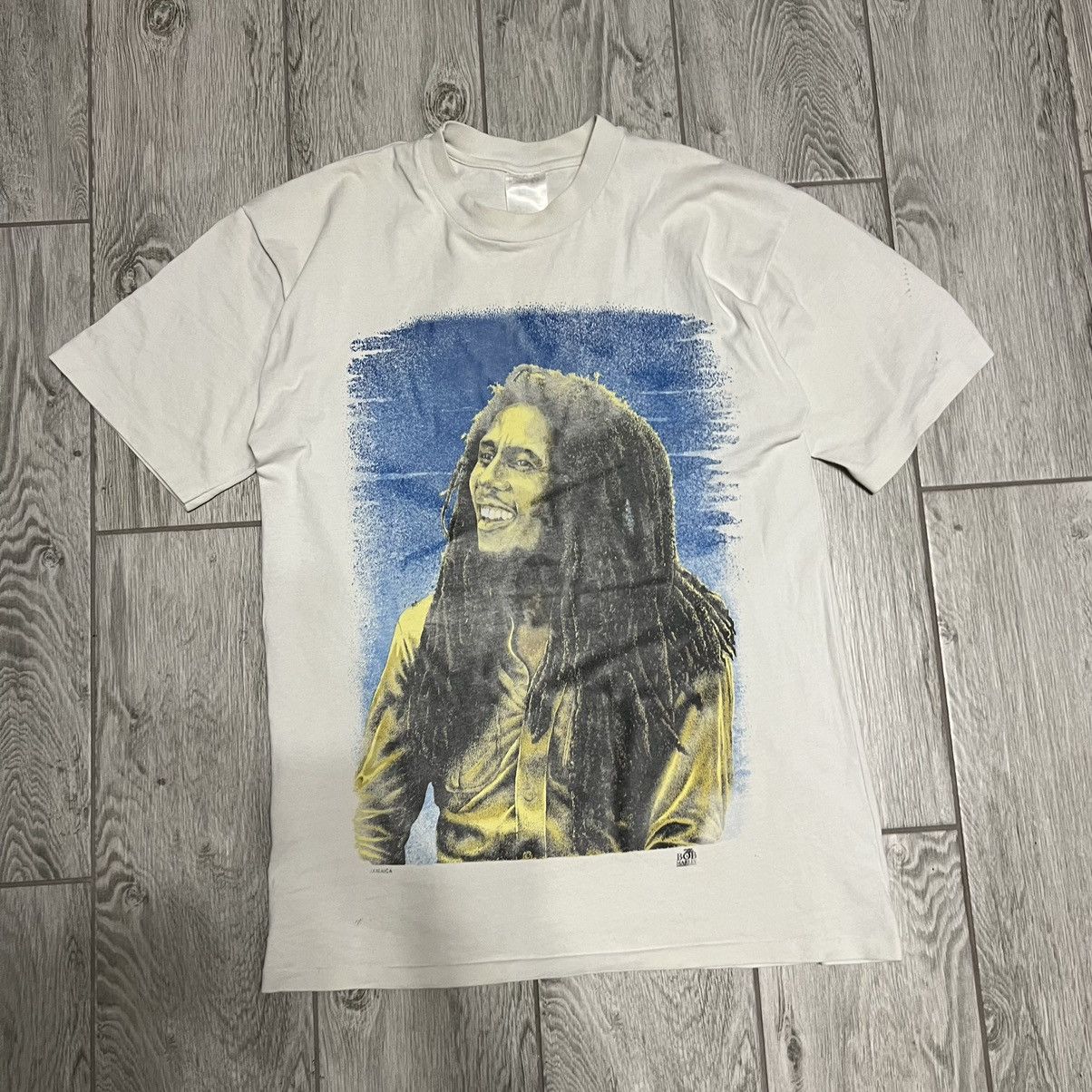 Bob Marley × Japanese Brand × Vintage Shirt very rare Old Vintage Bob Marley Jamaica 90s T-shirt Size US L / EU 52-54 / 3 - 3 Thumbnail