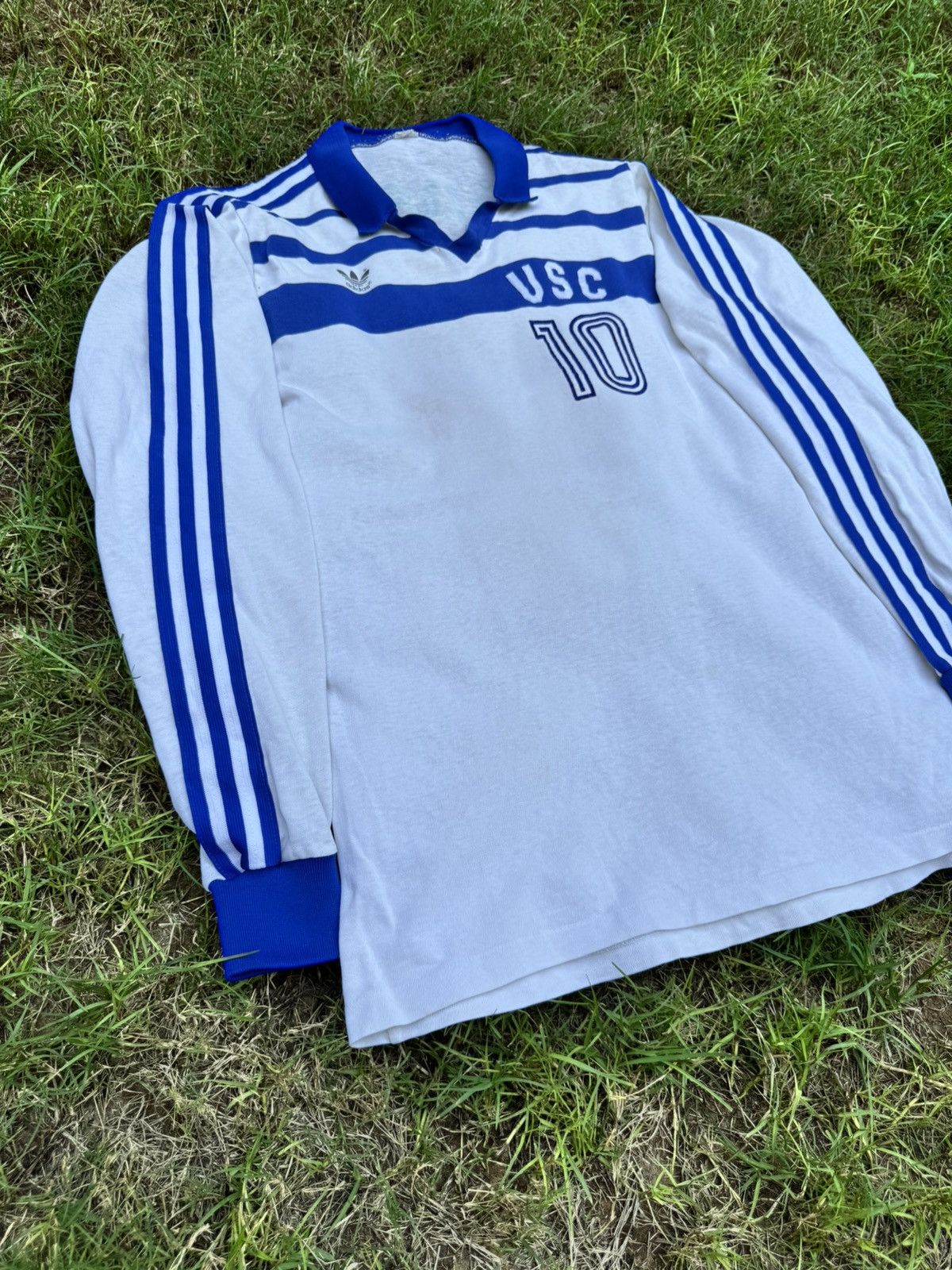 Adidas Vintage Adidas USC Münster 10# Sweatshirt 80s Size US L / EU 52-54 / 3 - 3 Thumbnail