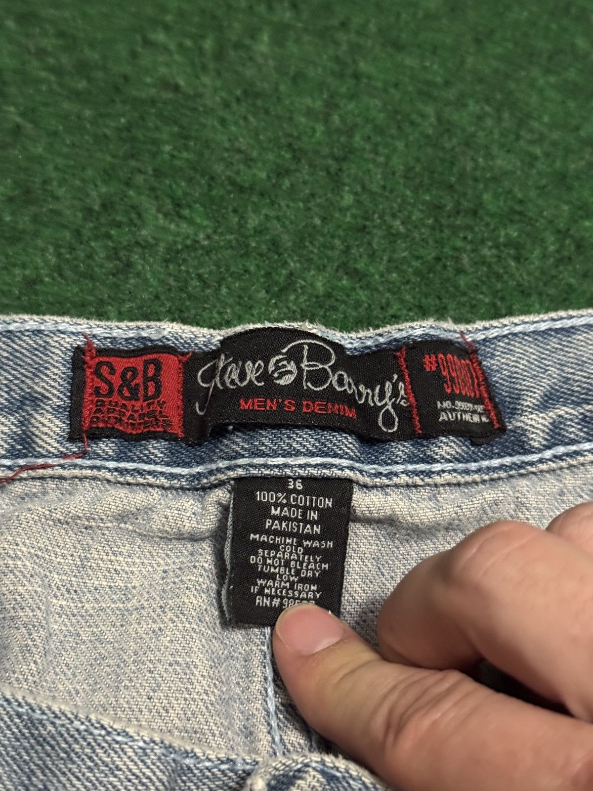 Vintage Y2K Baggy Carpenter Jort Hip Hop Skater Grunge Denim Shorts Size US 36 / EU 52 - 3 Thumbnail