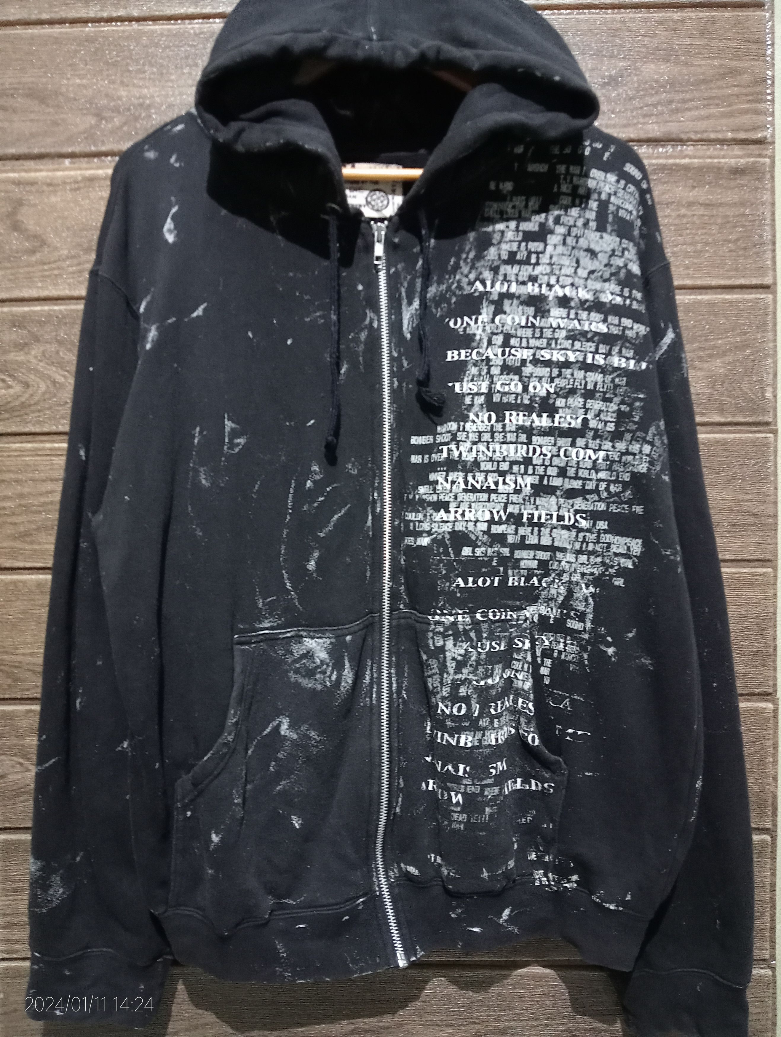 image of Rockability x Seditionaries Vintage D.o.a Hn+Die Artisan Punk Seditionaries Hoodie in Black (Size X