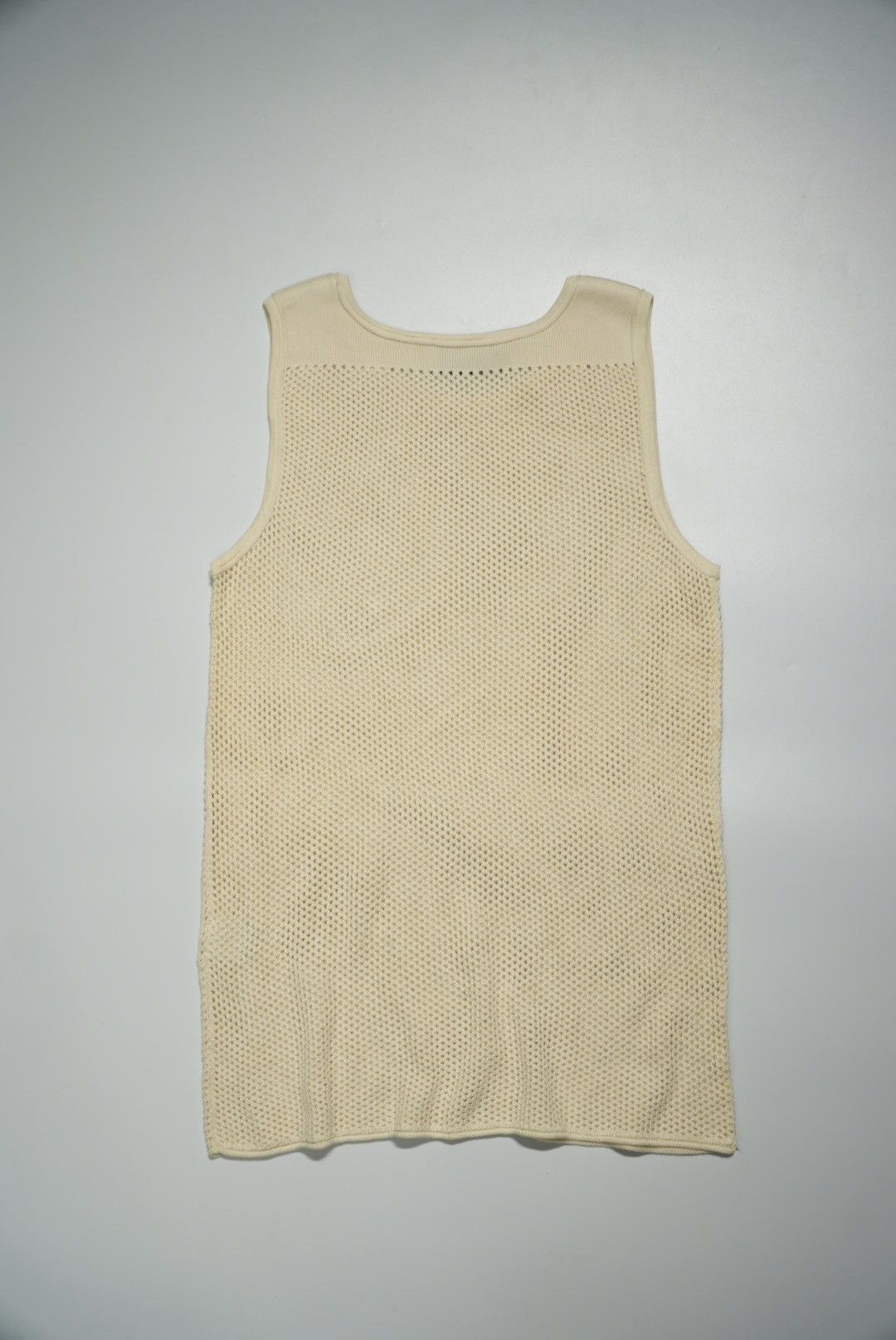 Yves Saint Laurent Yves Saint Laurent Beige Mesh Knit Tank Top Size US M / EU 48-50 / 2 - 2 Thumbnail