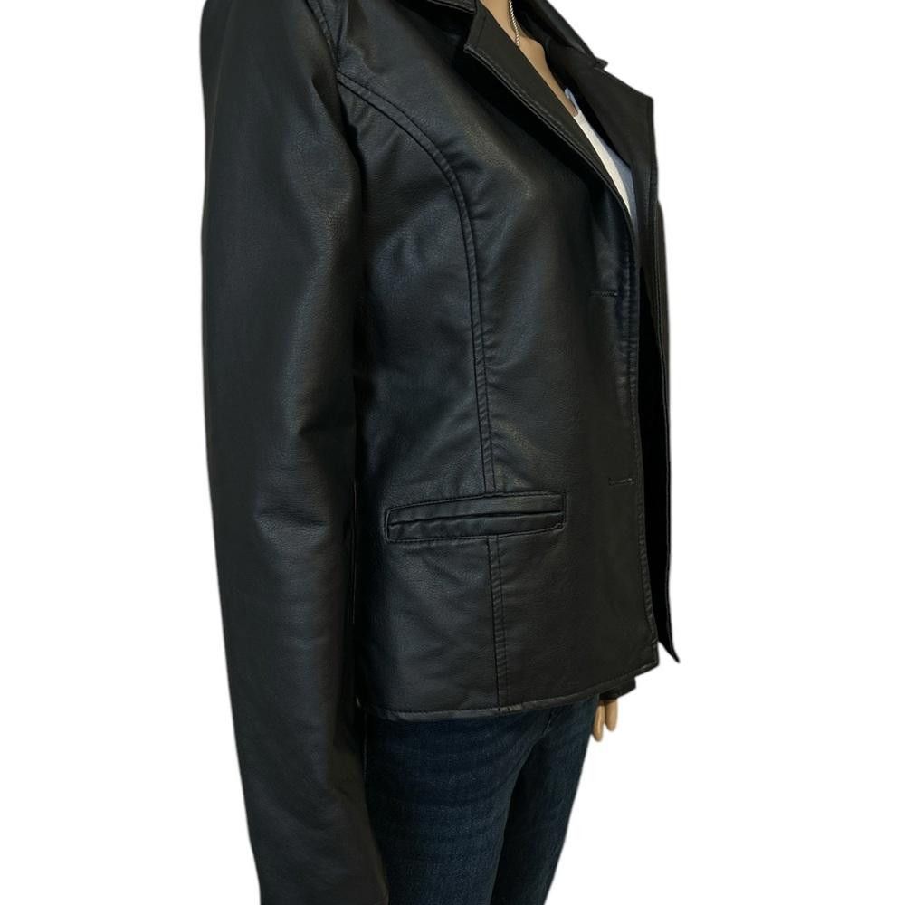 Designer Women's Black Leather Jacket Size S / US 4 / IT 40 - 2 Thumbnail