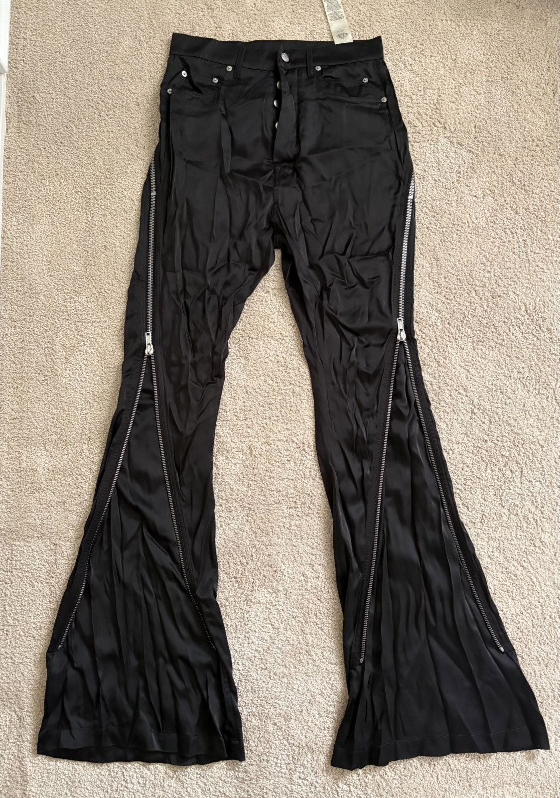Rick Owens Rick Owens hollywood satin banana bolan trousers Size US 28 / EU 44 - 1 Thumbnail