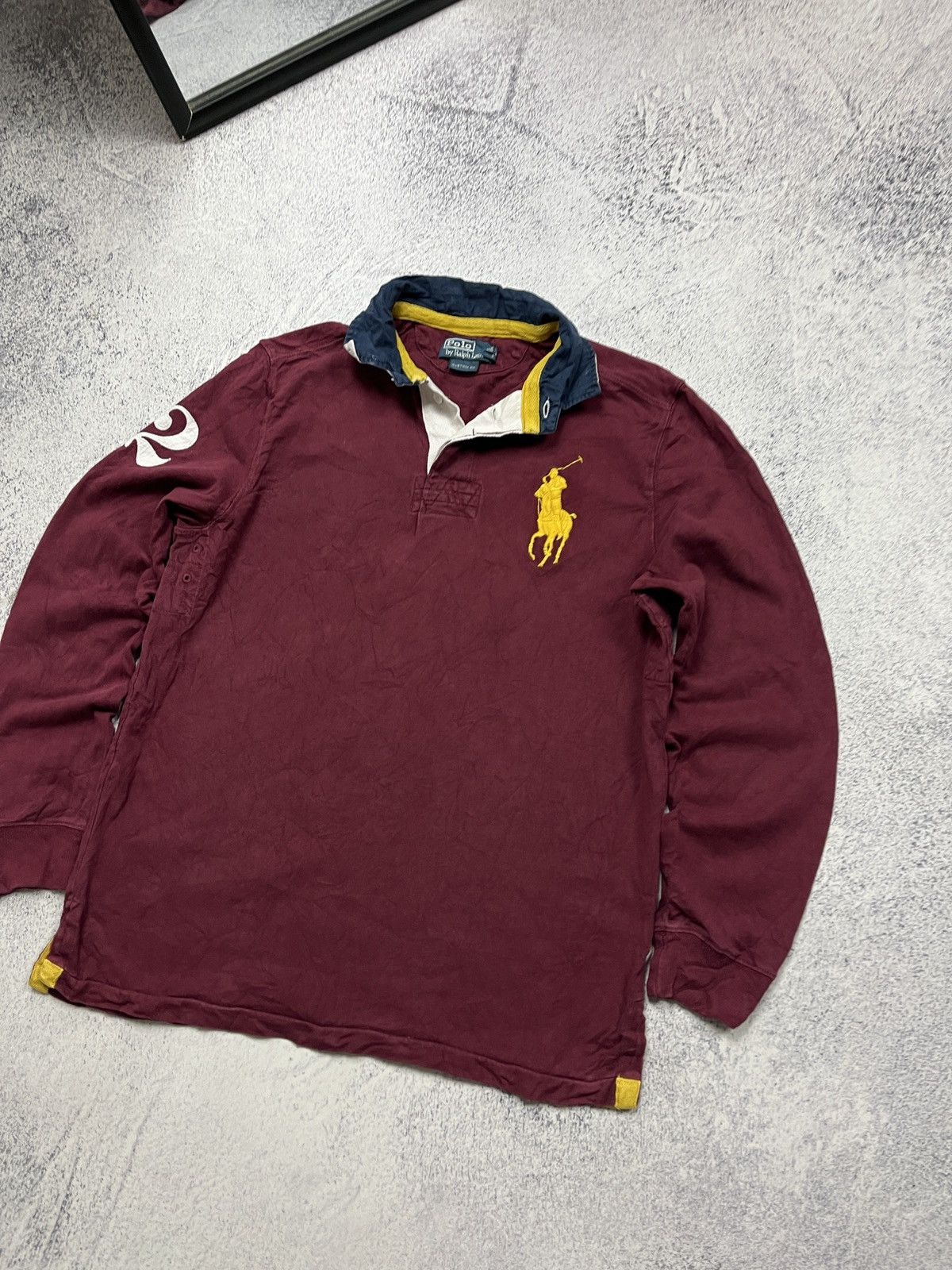 Polo Ralph Lauren Vintage 90’s Polo Ralph Lauren Rugby Shirt Big Pony Y2k Size US M / EU 48-50 / 2 - 3 Thumbnail