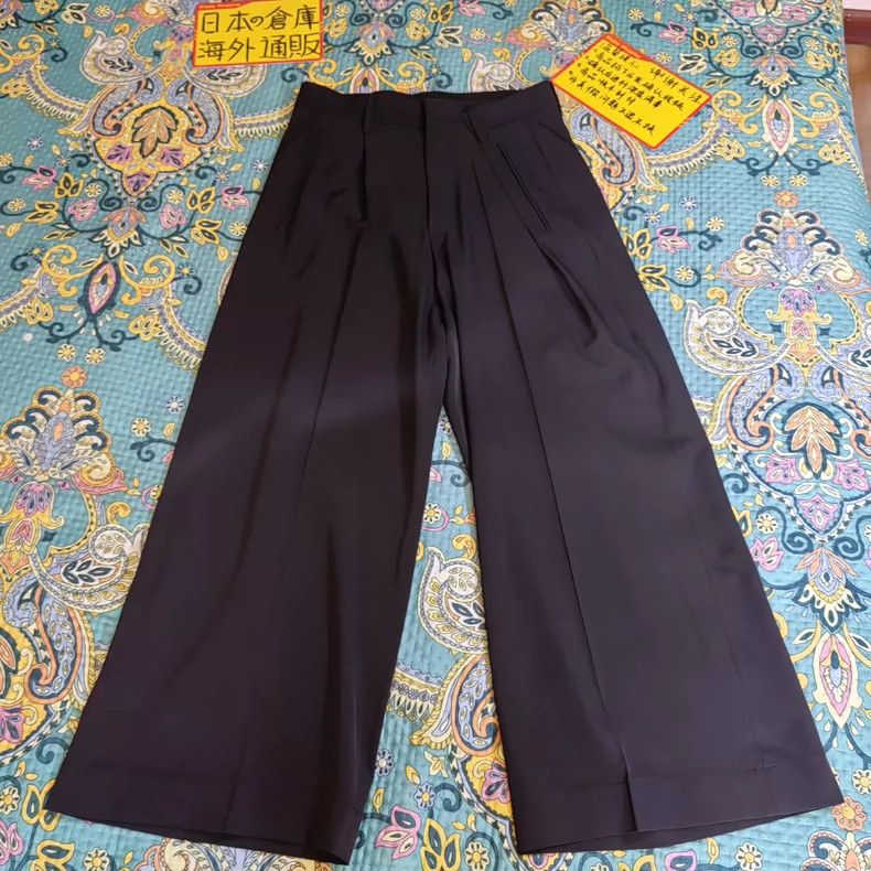 Maison Margiela Maison Margiela Black wide-leg trousers 2504-Nextarrow Size US 26 / EU 42 - 1 Thumbnail