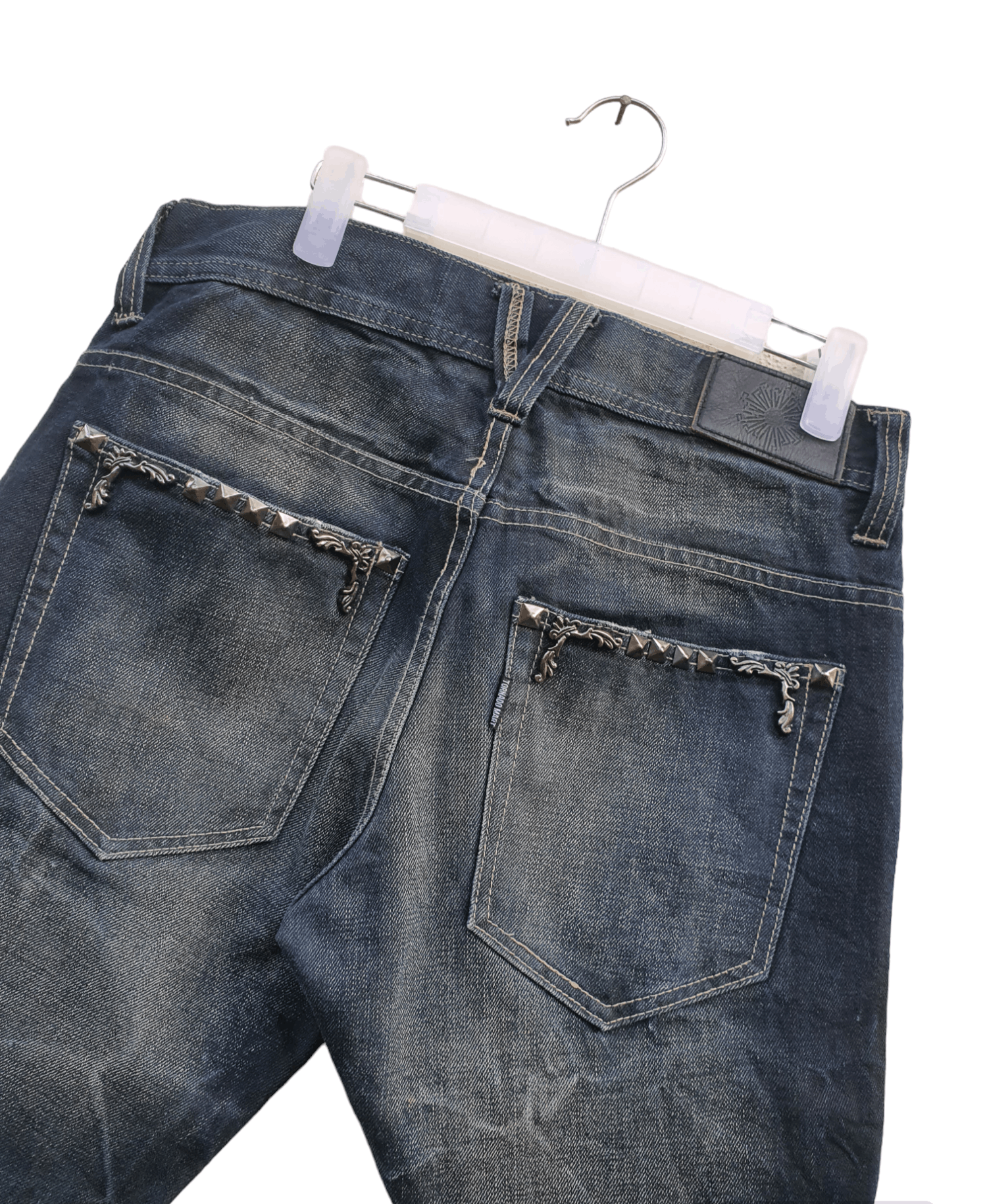 Tornado Mart 🔥 Vtg TORNADO MART Studded Shorts Denim Jeans Size US 32 / EU 48 - 2 Thumbnail