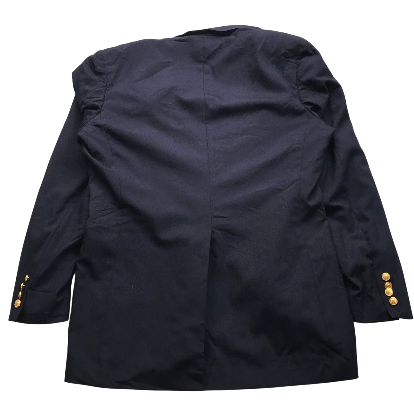 Ralph Lauren VINTAGE Ralph Lauren Polo University Coat Blazer Wool Navy Men L 44 in Solid Notch Lapel Button Pockets Lined 90s Preppy Cadet Formal Mens Size US L / EU 52-54 / 3 - 2 Thumbnail
