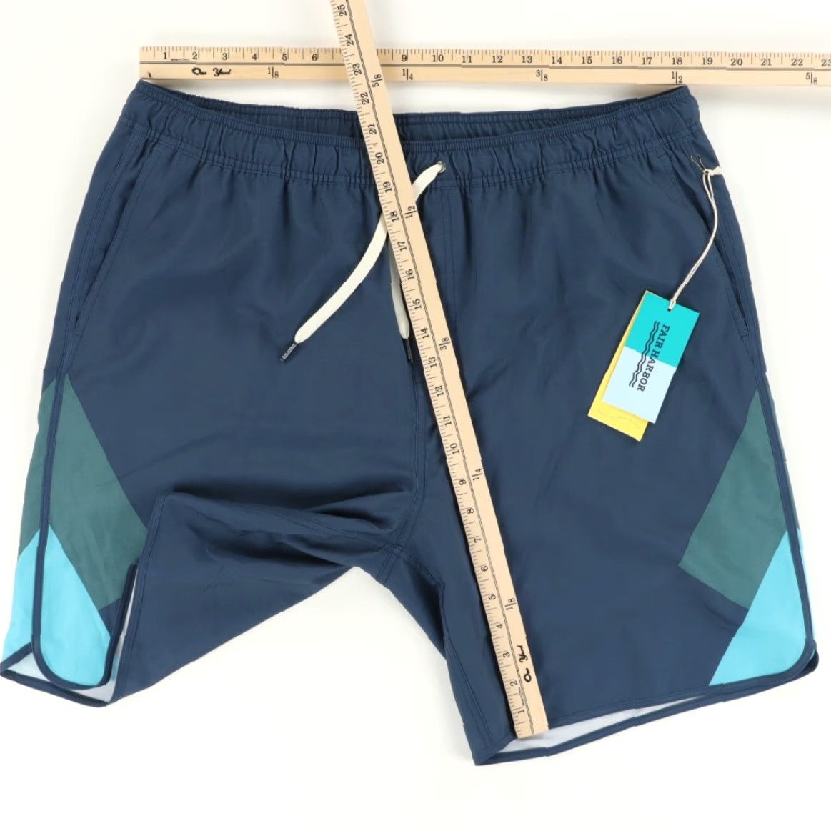 Vintage Fair Harbor Blue Men's 3XL Mastos Anchor Trunk Short Swimming Shorts - High Stretch Polyester Microfiber Regular Fit II N/A Size US 39 - 3 Thumbnail