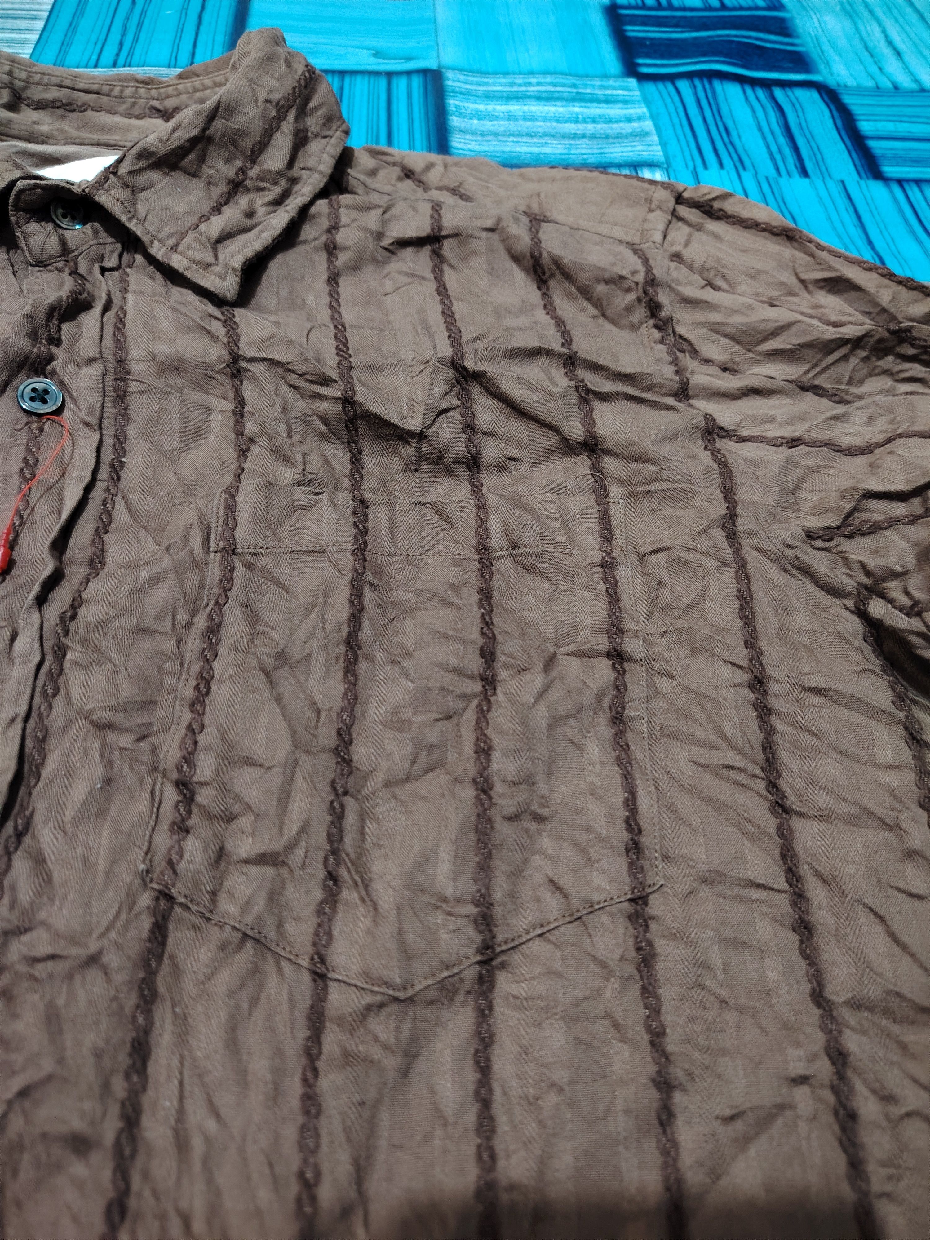 If Six Was Nine Japanese Takeo Kikuchi Shirt Button Up Embroidered Lining Size US M / EU 48-50 / 2 - 5 Thumbnail
