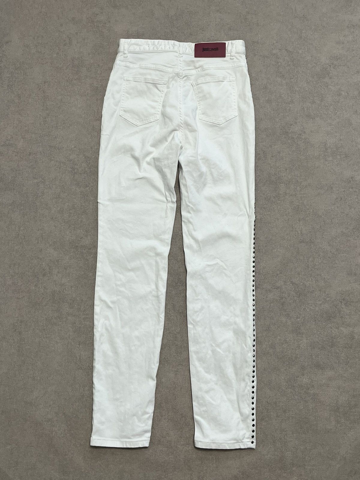Roberto Cavalli Roberto Just Cavalli Womens White Skinny Jeans Denim Size 28 Size 27" / US 4 / IT 40 - 2 Thumbnail