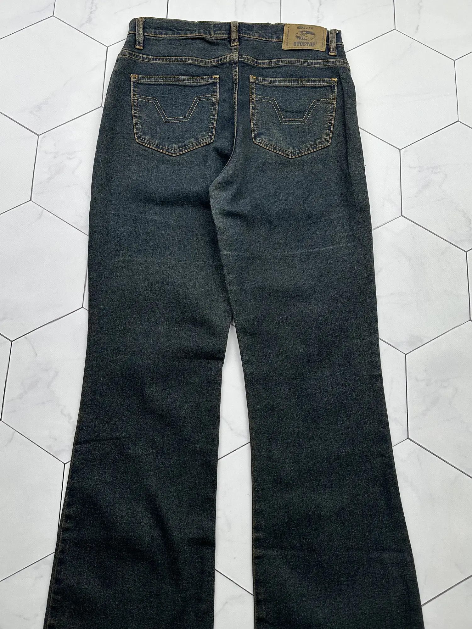 Japanese Brand Vintage Printed Flare Jeans (B425)E2 Size 27" / US 4 / IT 40 - 5 Thumbnail