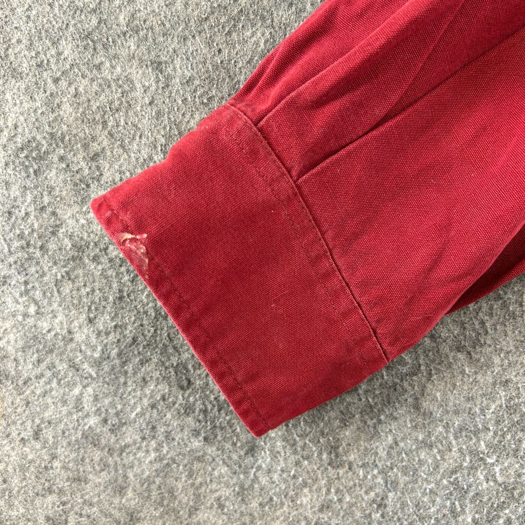 Carhartt VINTAGE Carhartt Shirt Mens L Red Button Up Long Sleeve Solid Canvas Cotton 90s Size US L / EU 52-54 / 3 - 6 Thumbnail