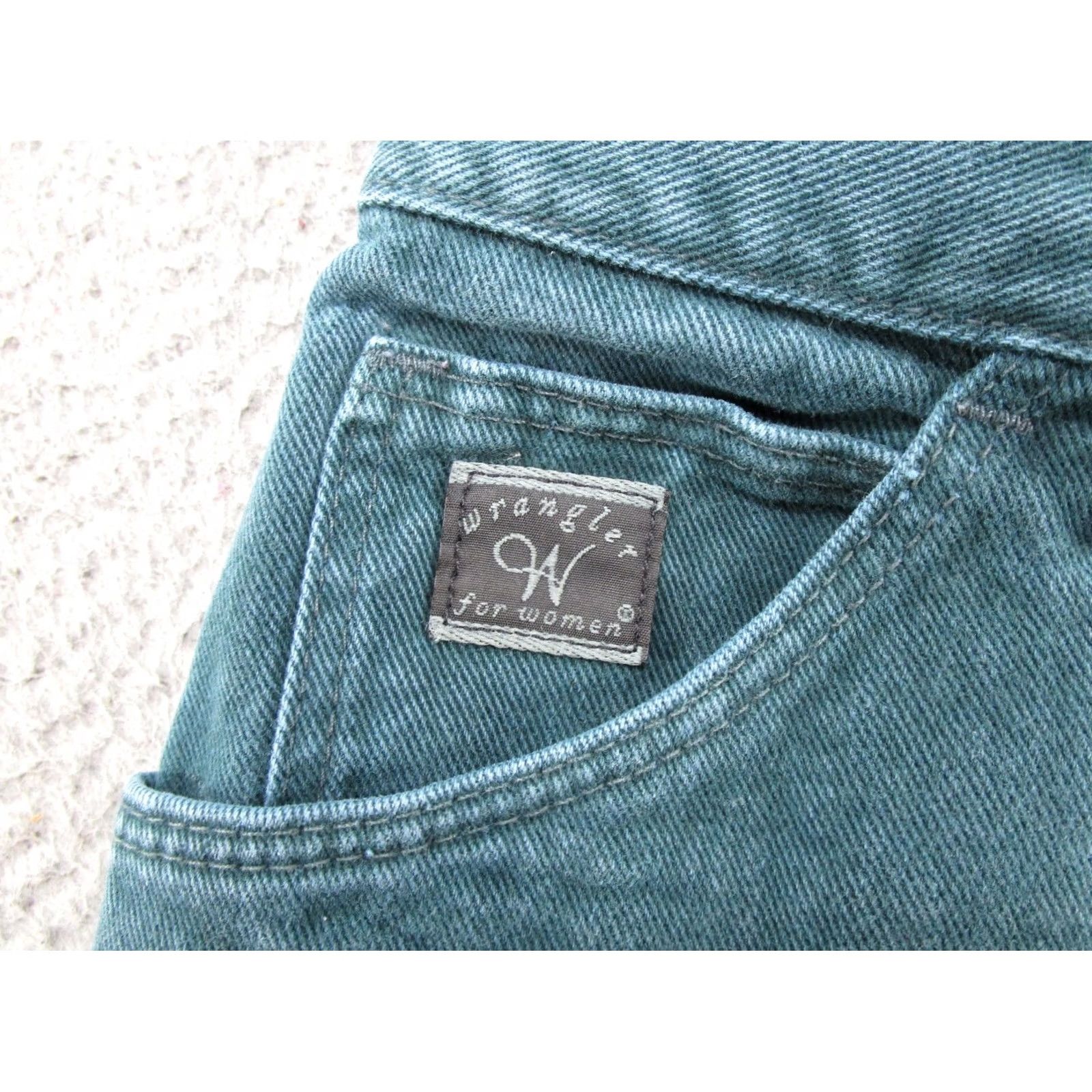 Wrangler VINTAGE Wrangler Jeans For Women 90s Green Denim High Rise Mom Size 12x30 Womens Size 34" / US 12 / IT 48 - 5 Thumbnail