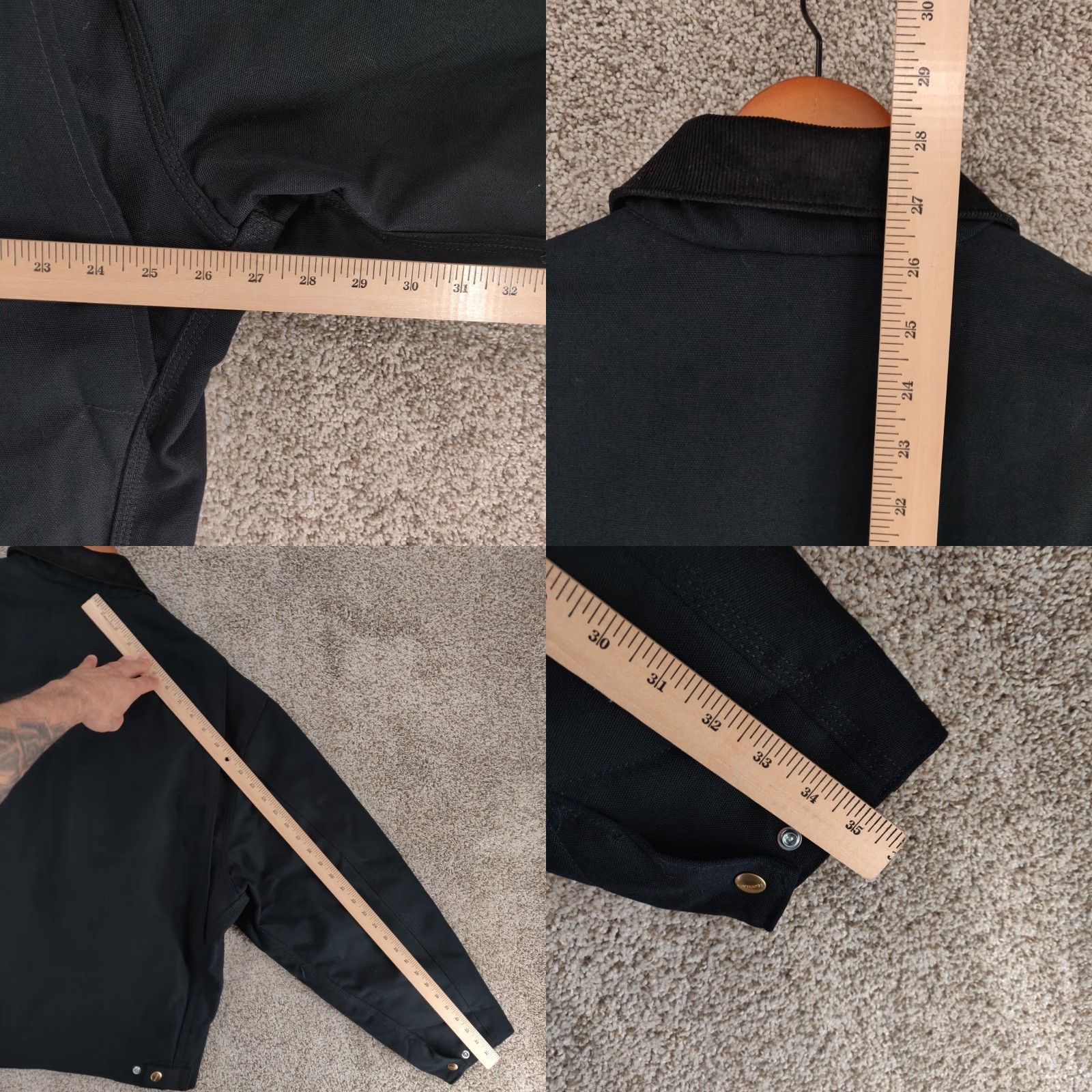 Carhartt VTG Carhartt Detroit Jacket Mens XL Black J001 Blanket Lined Union Made In USA Size US XL / EU 56 / 4 - 10 Thumbnail