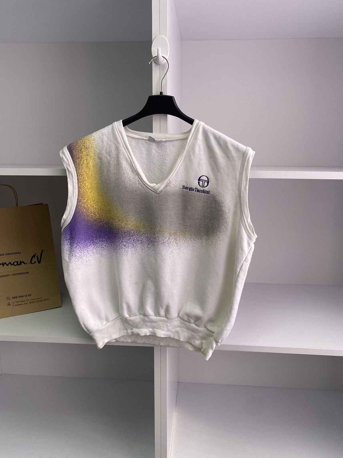 Sergio Tacchini × Vintage Vintage Sergio Tacchini Sweater Italy Casual Tennis Vest Size US M / EU 48-50 / 2 - 4 Thumbnail
